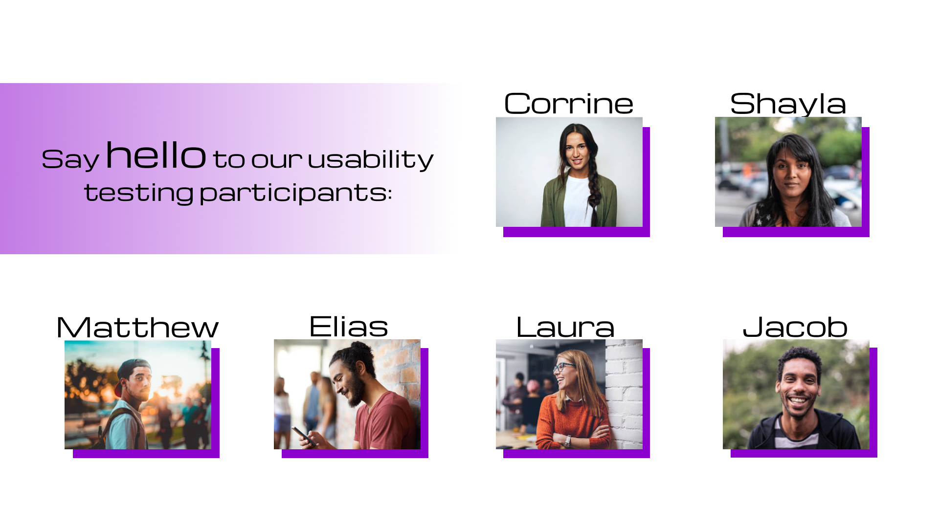 usability testing participants