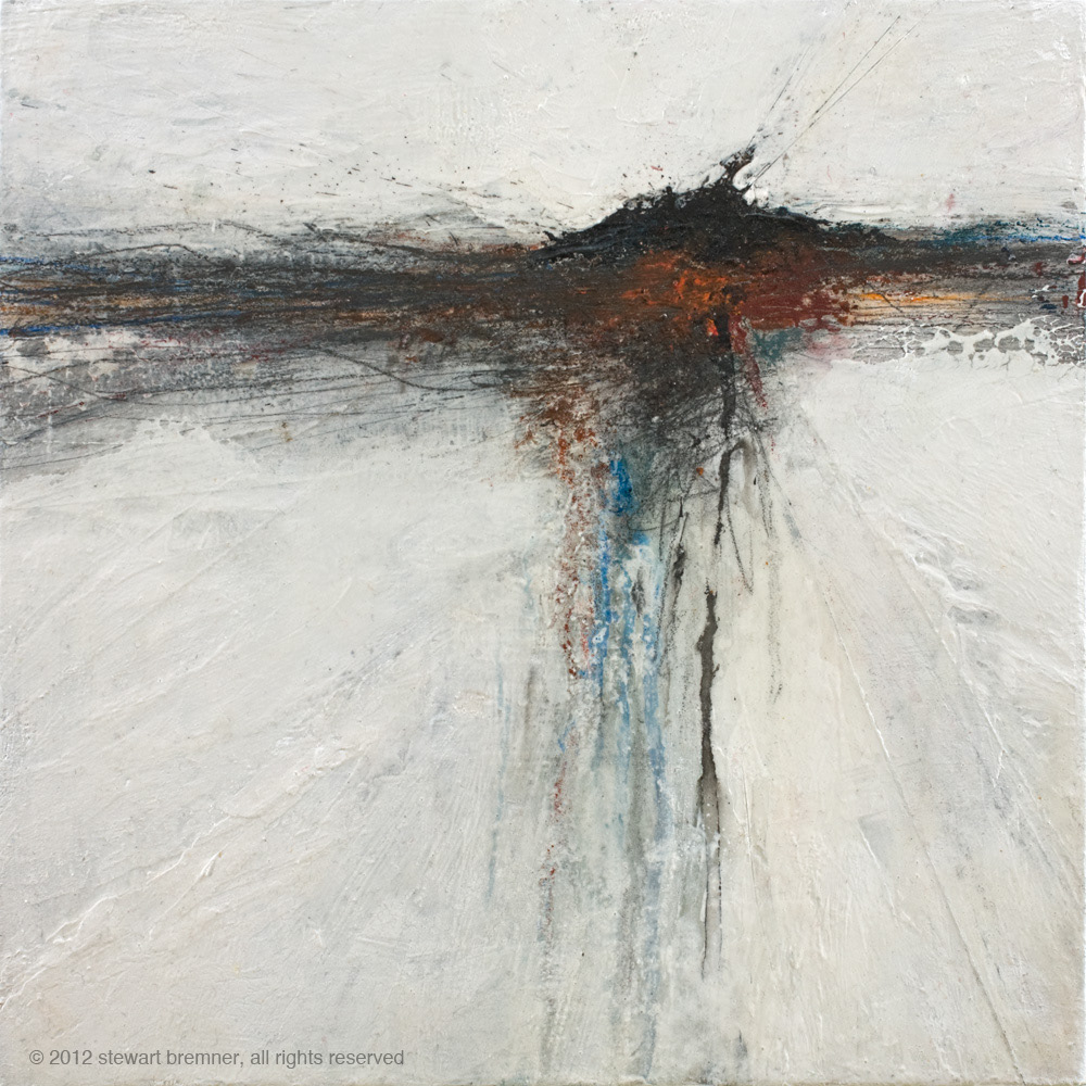 Without moving / January 2012 / Mixed media on panel / 30x30cm