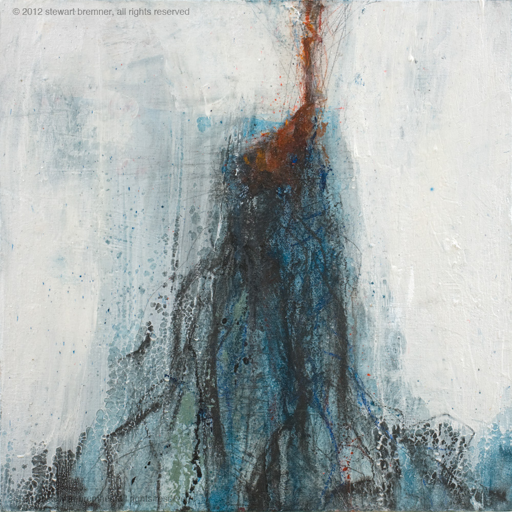 Out of the depths / January 2012 / Mixed media on panel / 30x30cm