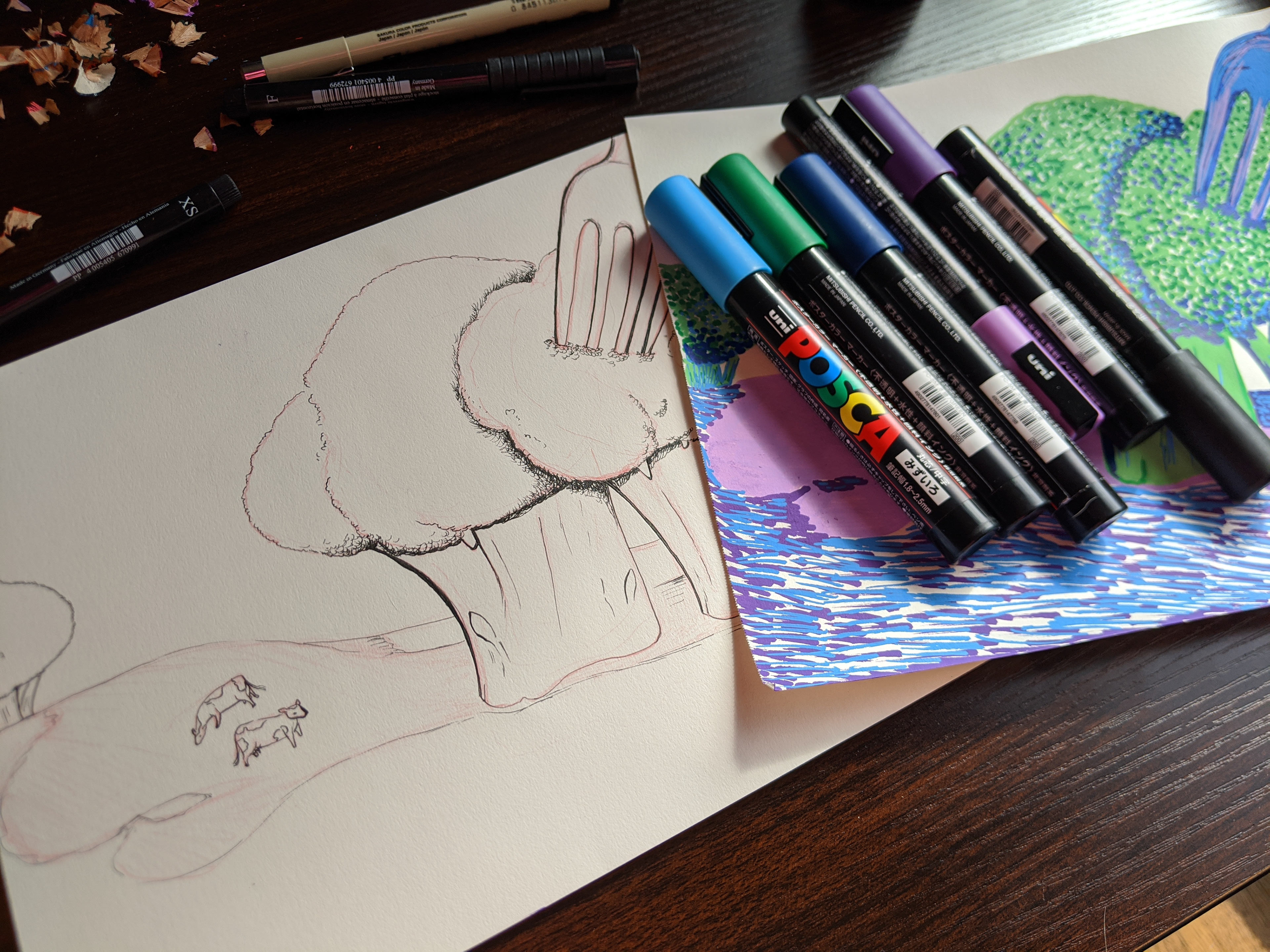 Refining and experimenting with color and texture