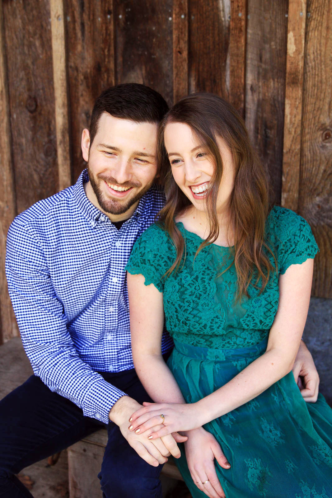 Engagement portrait of young couple