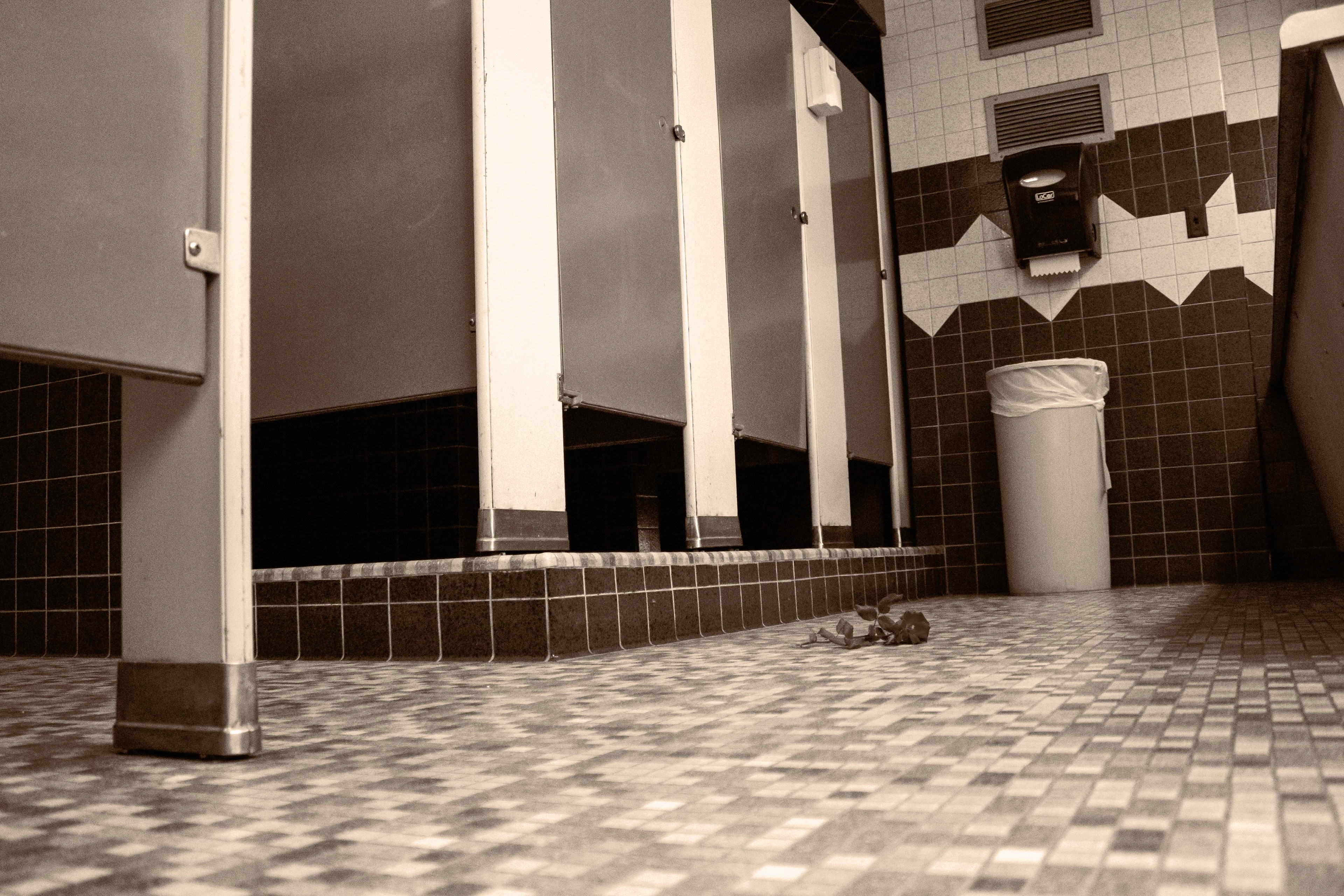 While her peers enjoyed their spring vacation, she hung alone in the bathroom stall.