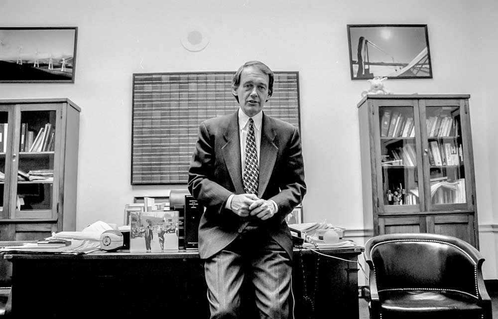 Rep. Ed Markey (D-MA) in his Capitol Hill office, November 5, 1993
