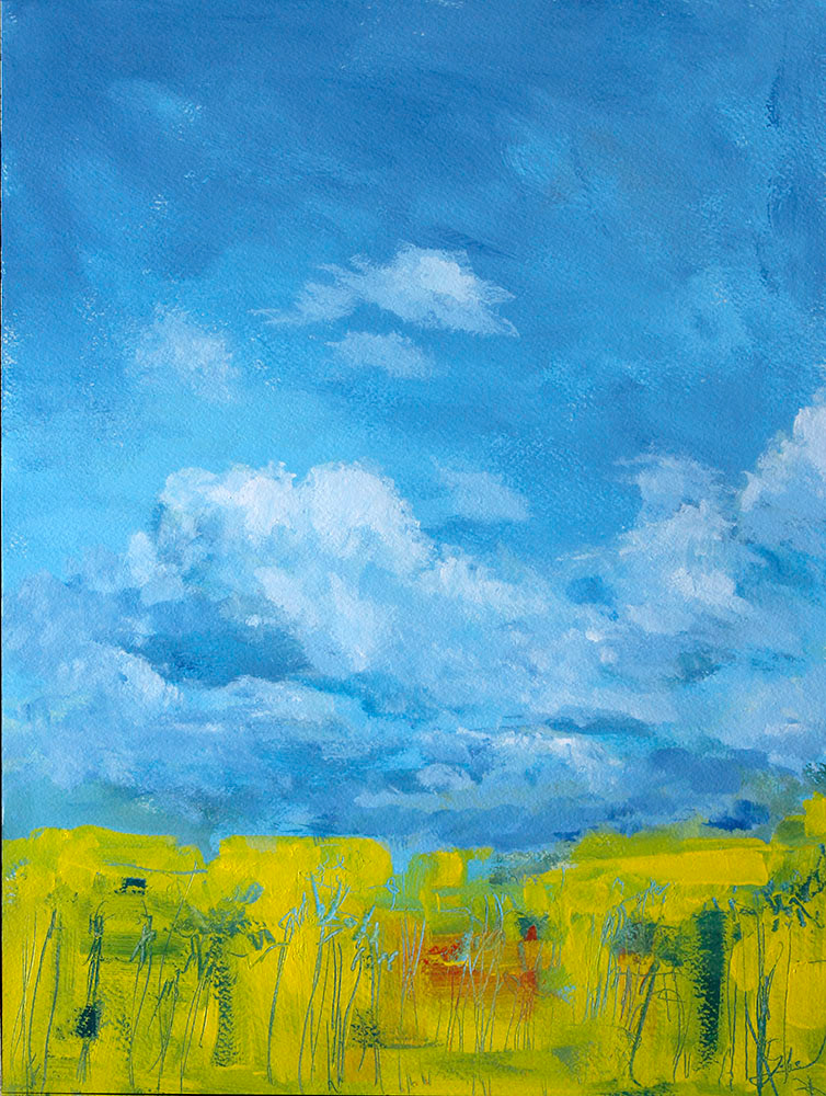 Field, acrylic on paper, 41x31 cm, 220 €