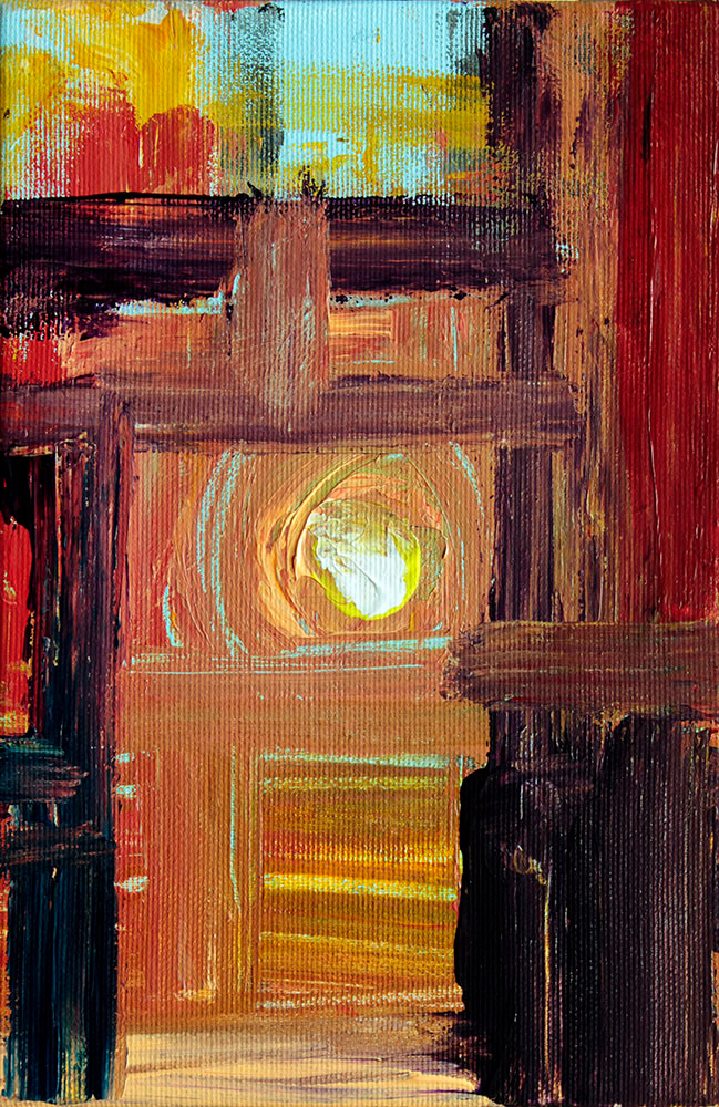 Ball, acrylic on canvas, 24x16 cm, 100 €