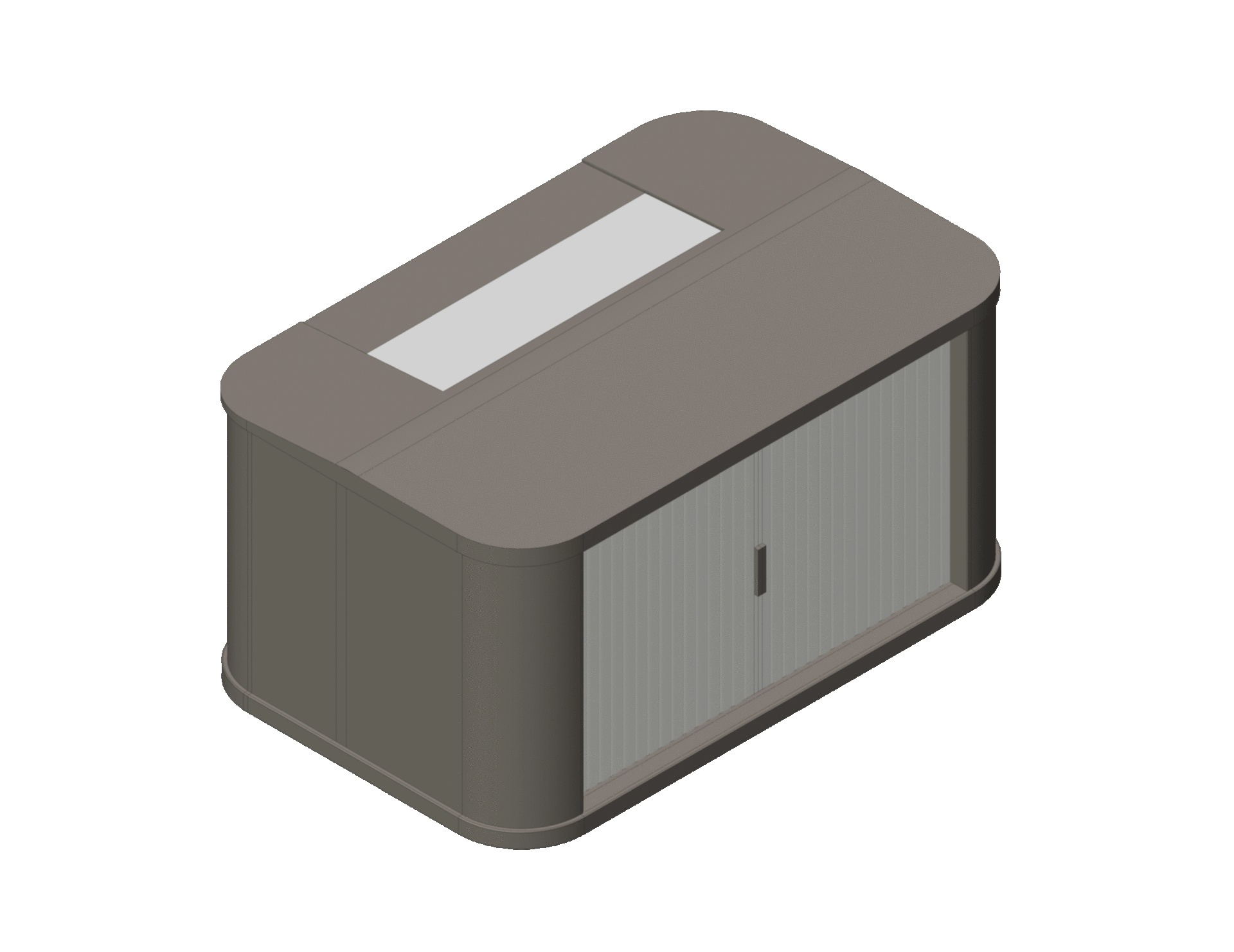 R.A.C Mechanism system GIF Rhino, Vray and Photoshop / Tambour Door System of R.A.C with Perspective View / 2021