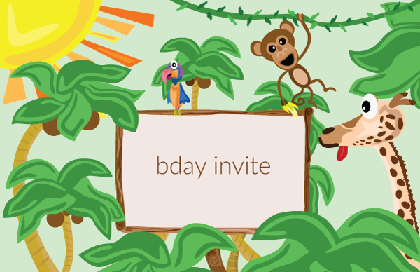 Kids birthday invite design