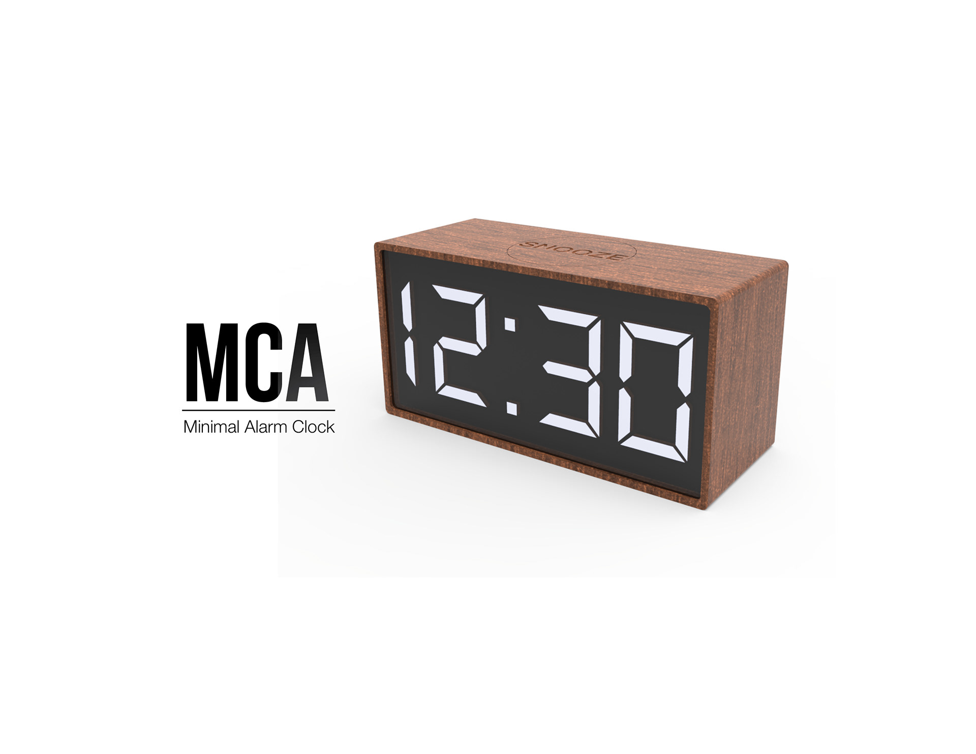 Minimal alarm clock all wood minimalist alarm clocks with white digital numbers the goal was to design a simple readable clock