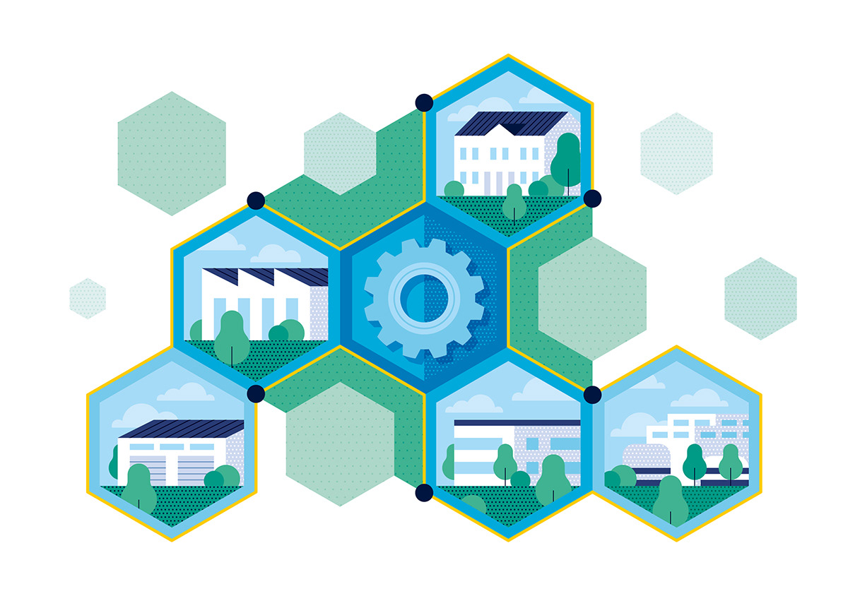 Science and industry cluster collaborate together by Adrian Bauer