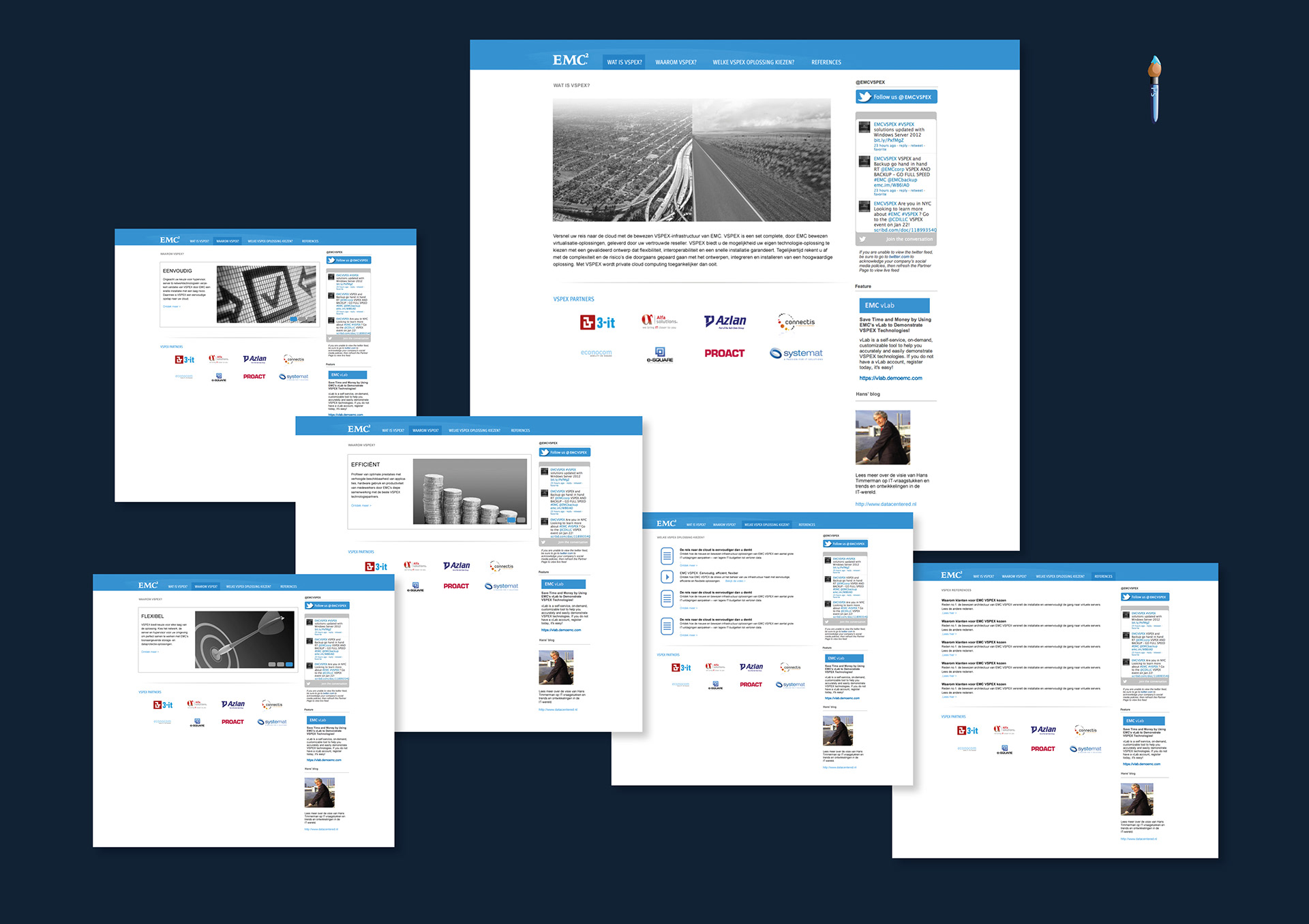 BBDO EMC Lay-out fine tuning website