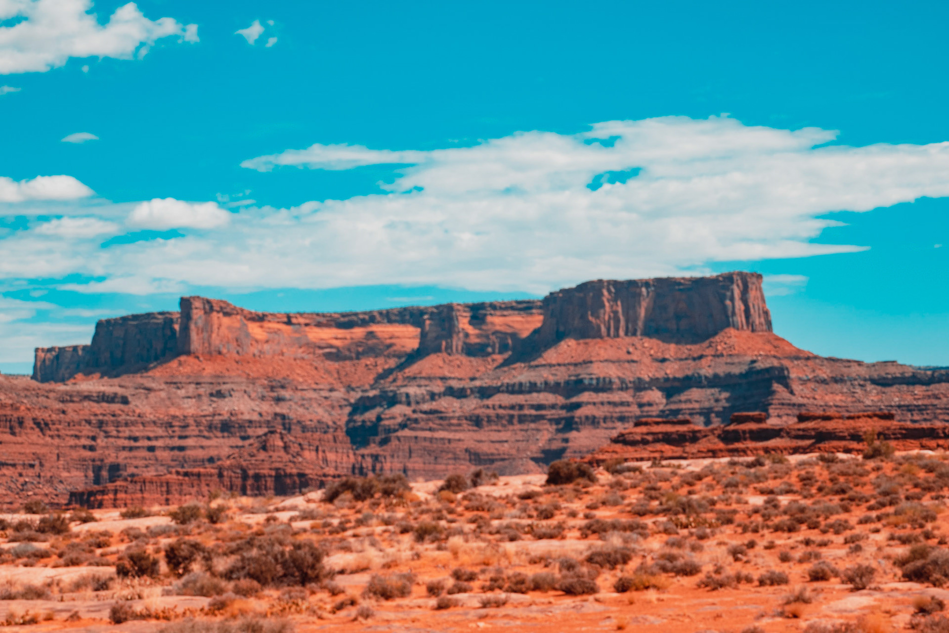 The contrast between the rocks and the sky is stunning 