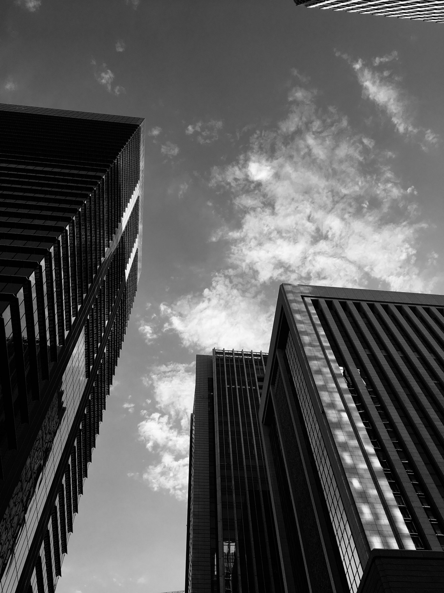 Full-frame shot of architecture details in black and white.