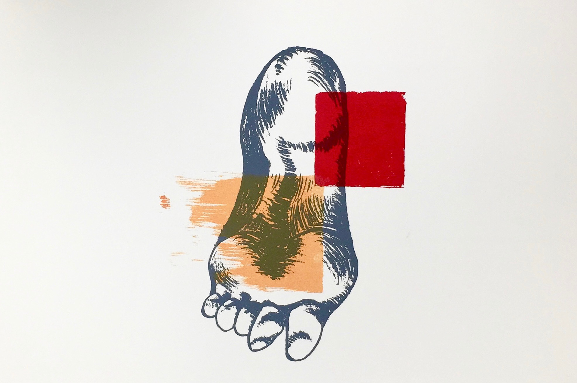 "Foot" silkscreen, 2018.