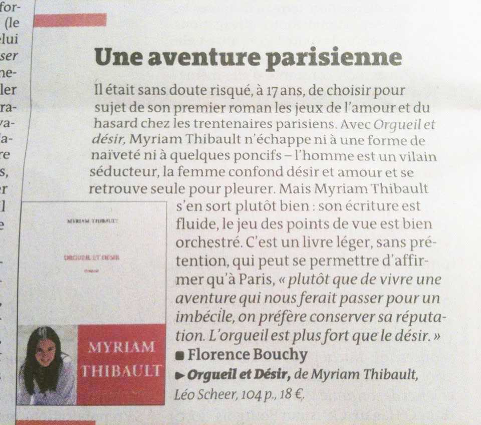Le Monde des livres par Florence Bouchy