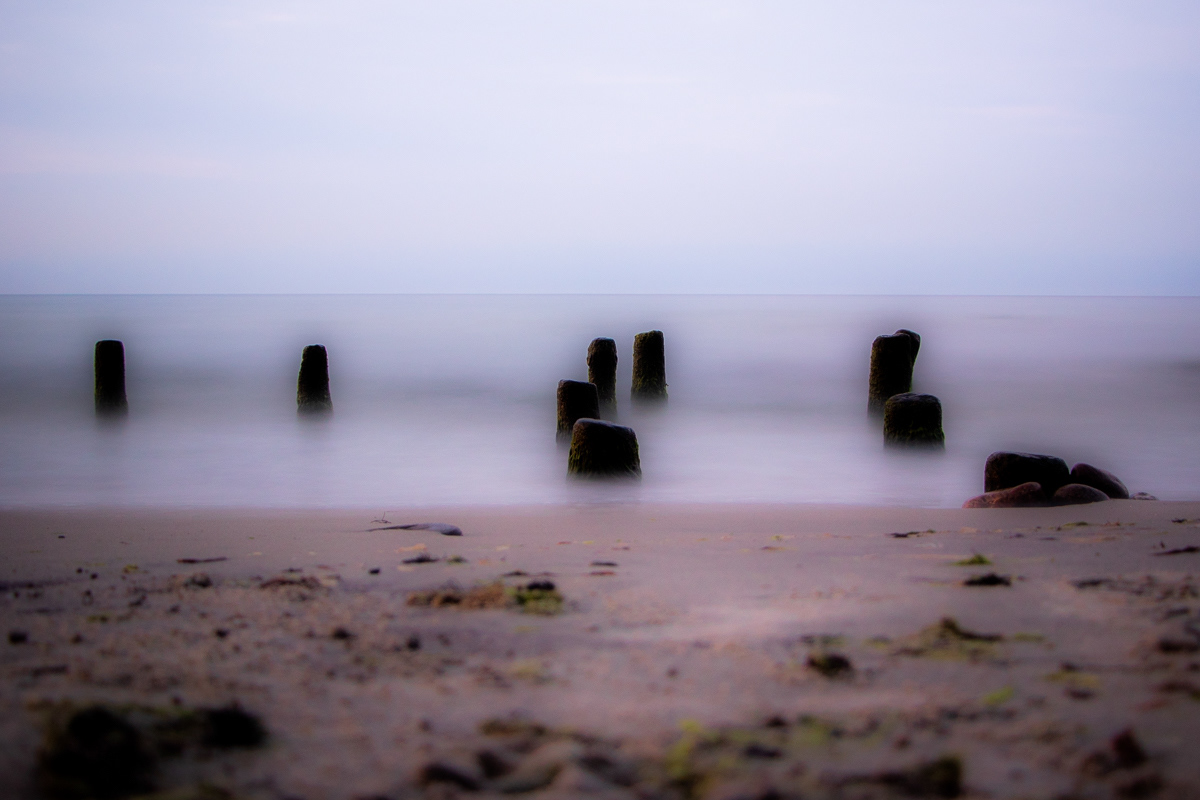 Langzeitbelichtung am Strand