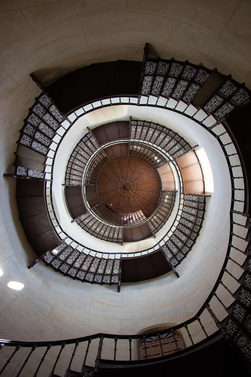 Treppenaufgang zum Turm des Jagdschloss Granitz