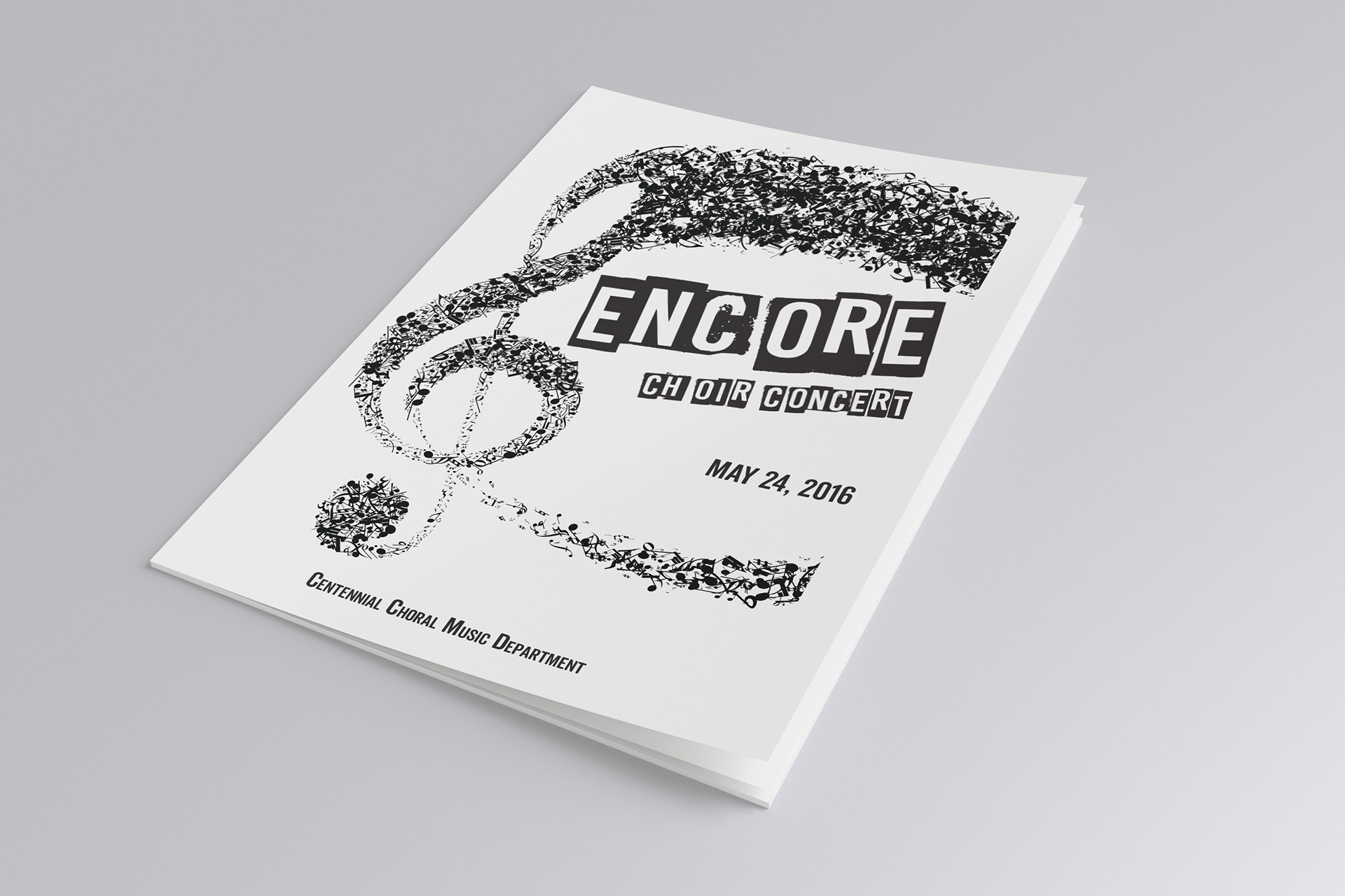 Choir concert program.