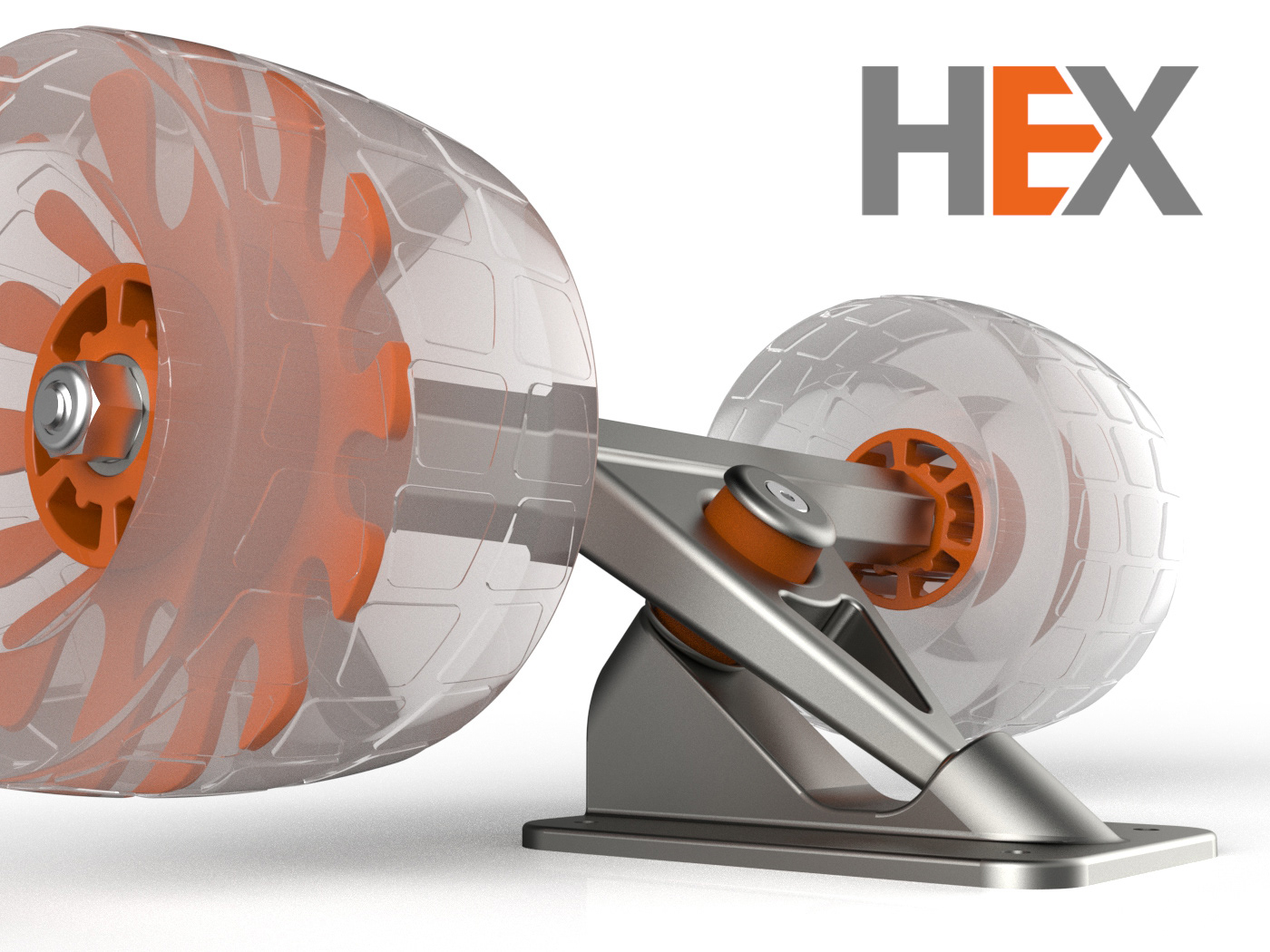 HEX Skateboard Trucks | Design Concept, Model & Rendering