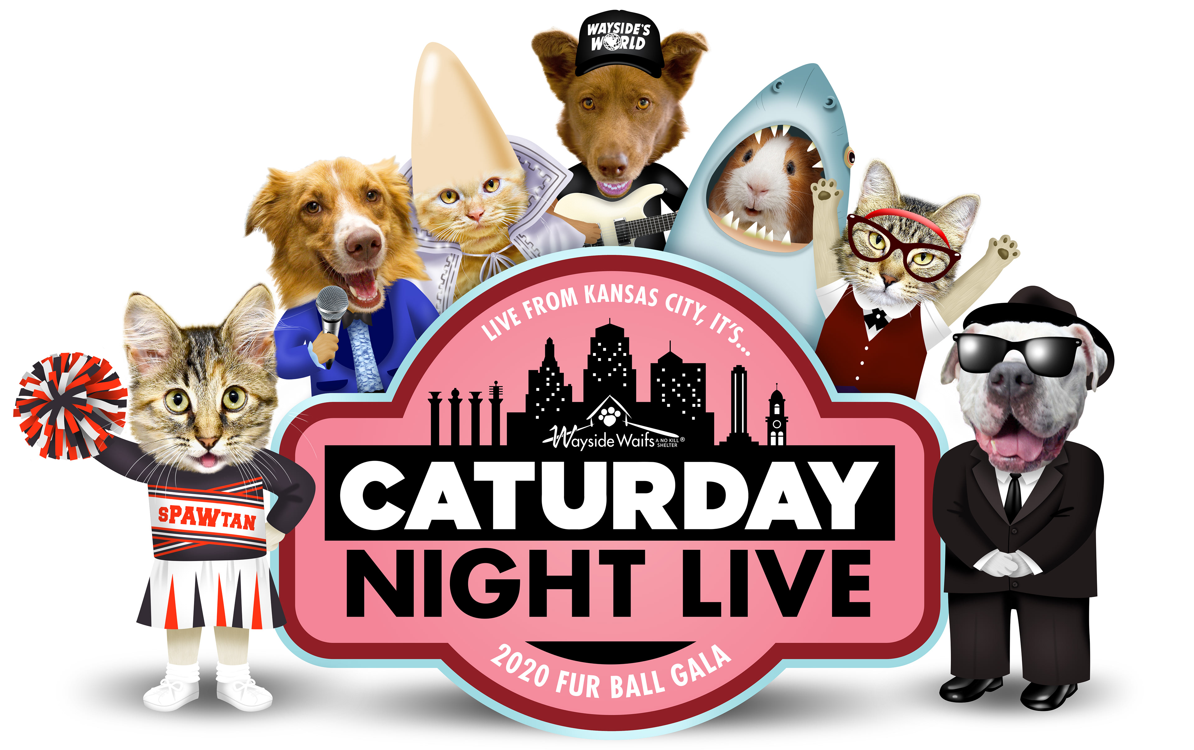 Logo Design, 2020 Fur Ball Event. Client: Wayside Waifs, Kansas City