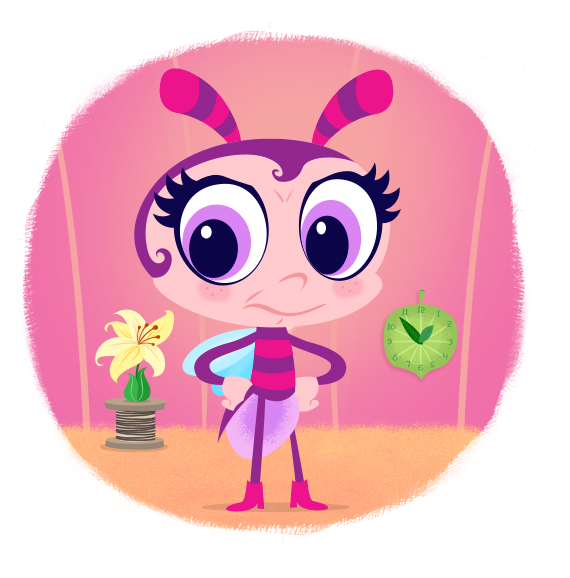 "Dazzle Finds Her Glow!" interior illustration; Illustration and Design; © Hallmark Cards, Inc.