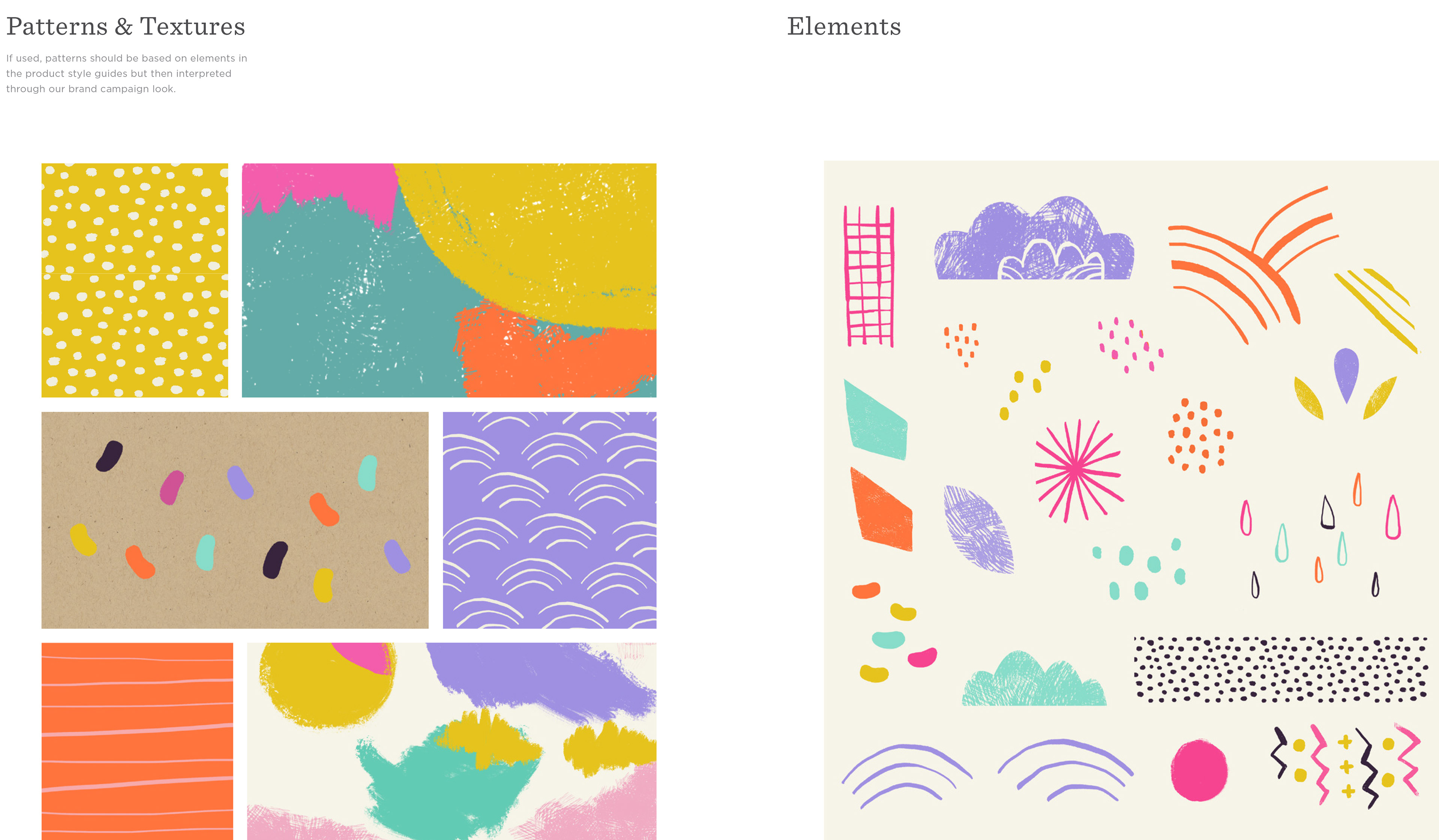 Patterns, textures and graphic elements