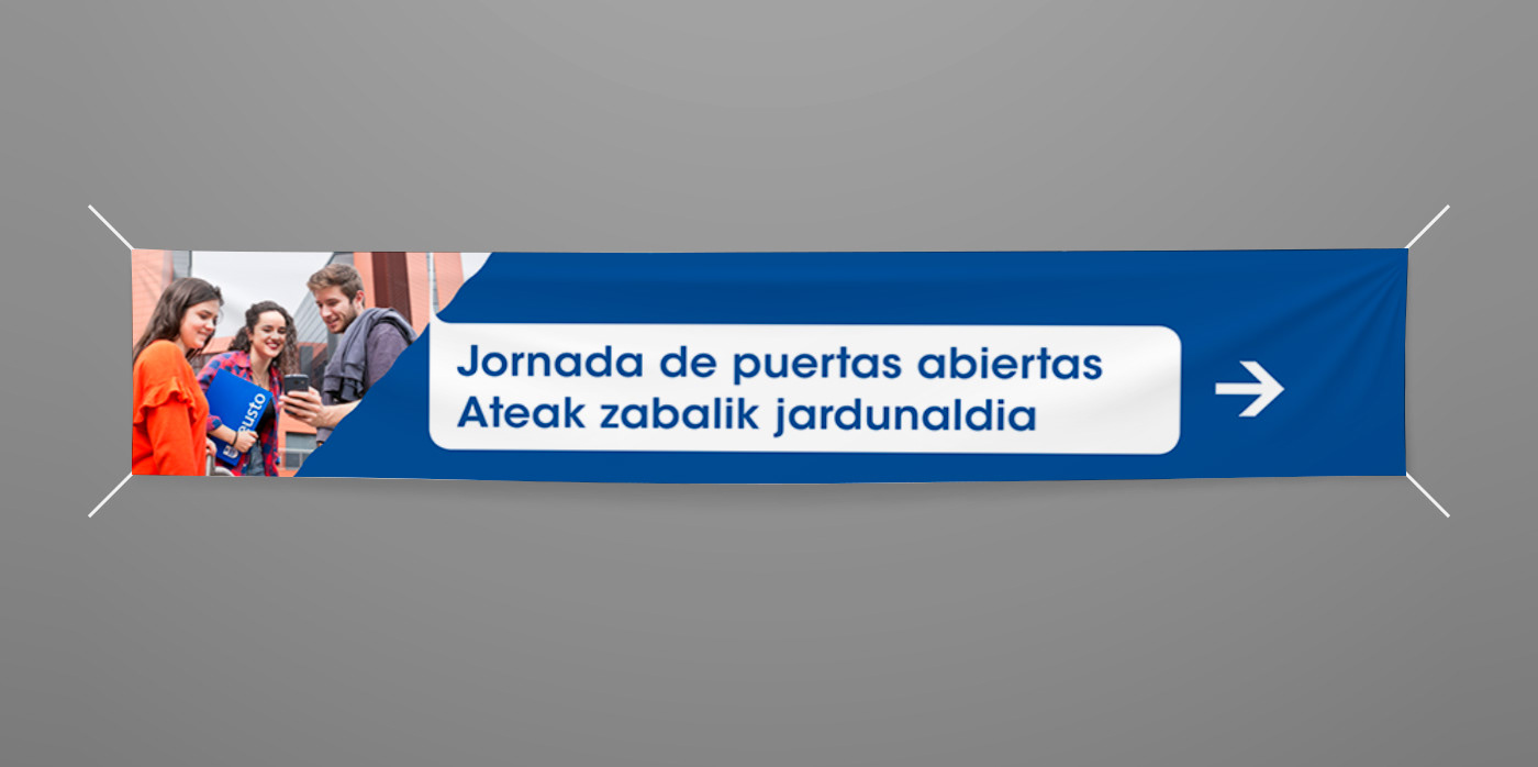 Producción de lona para campus de Donosti.