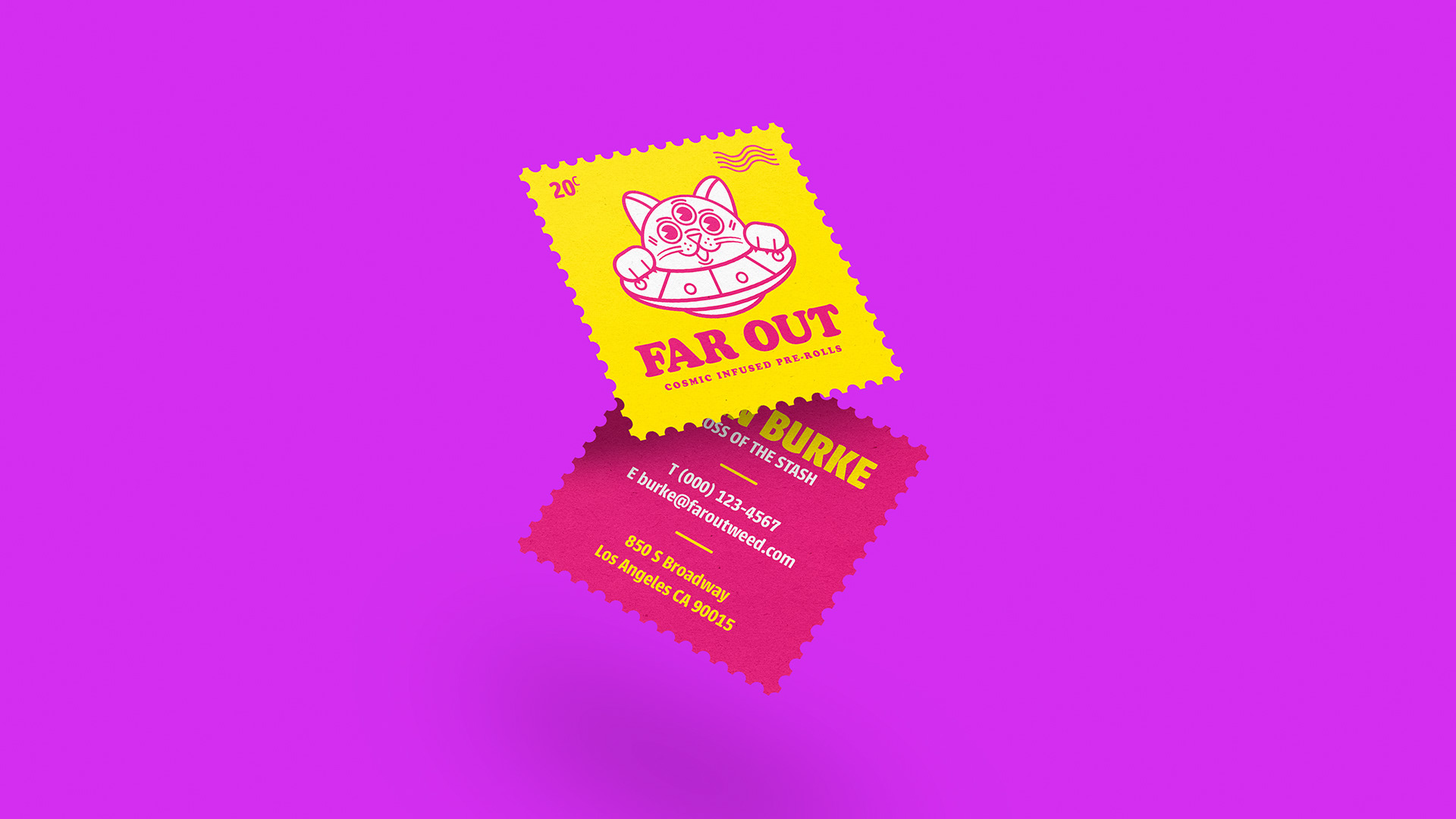 Far Out Weed Business Cards Design by Jeffrey Dirkse