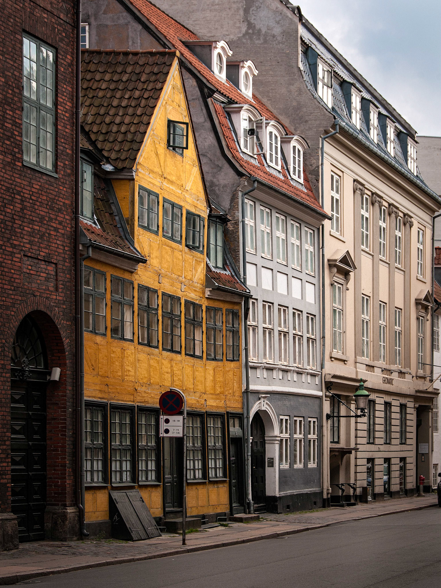 Old Building Along the street in Copenhagen