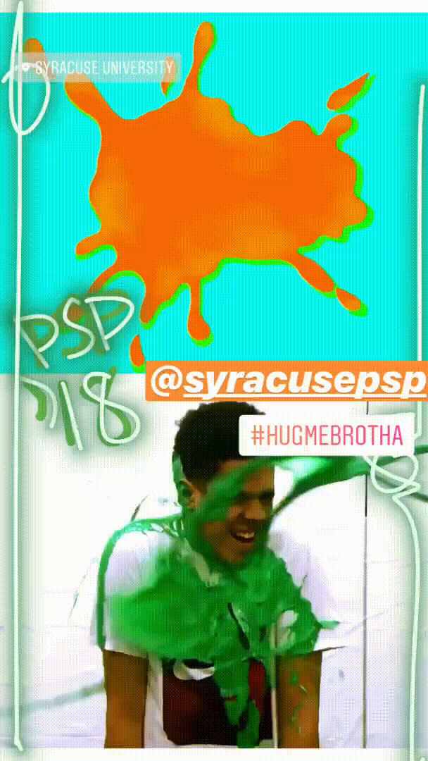 Instagram story of video highlights and hashtag on the Fraternity Instagram