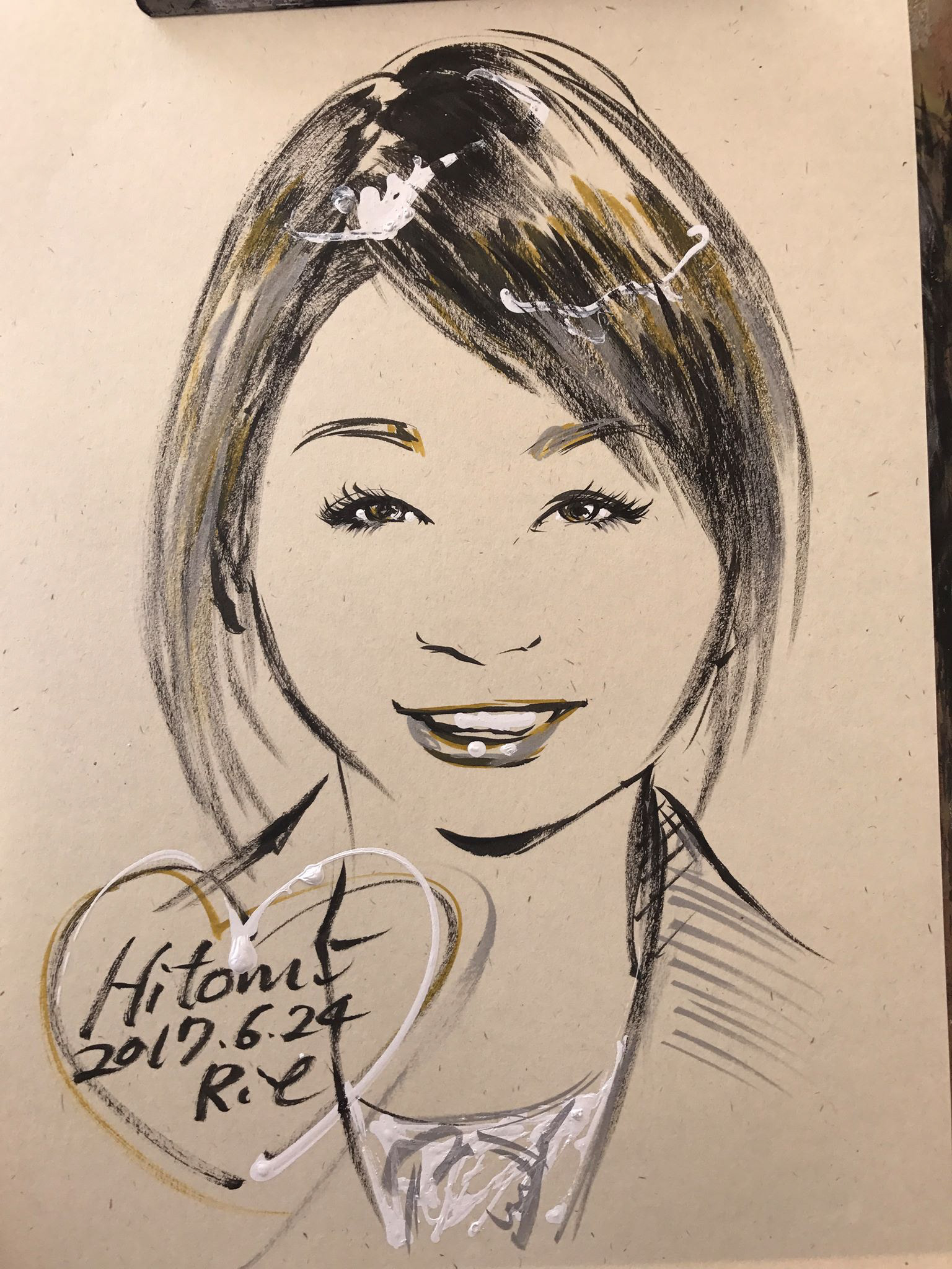 似顔絵日本一 オンライン絵画デッサン教室kotorie 講師 吉高里音 Works 似顔絵3分速書き 似顔絵日本一 オンライン絵画デッサン教室kotorie 講師 吉高里音 Works 似顔絵3分速書き