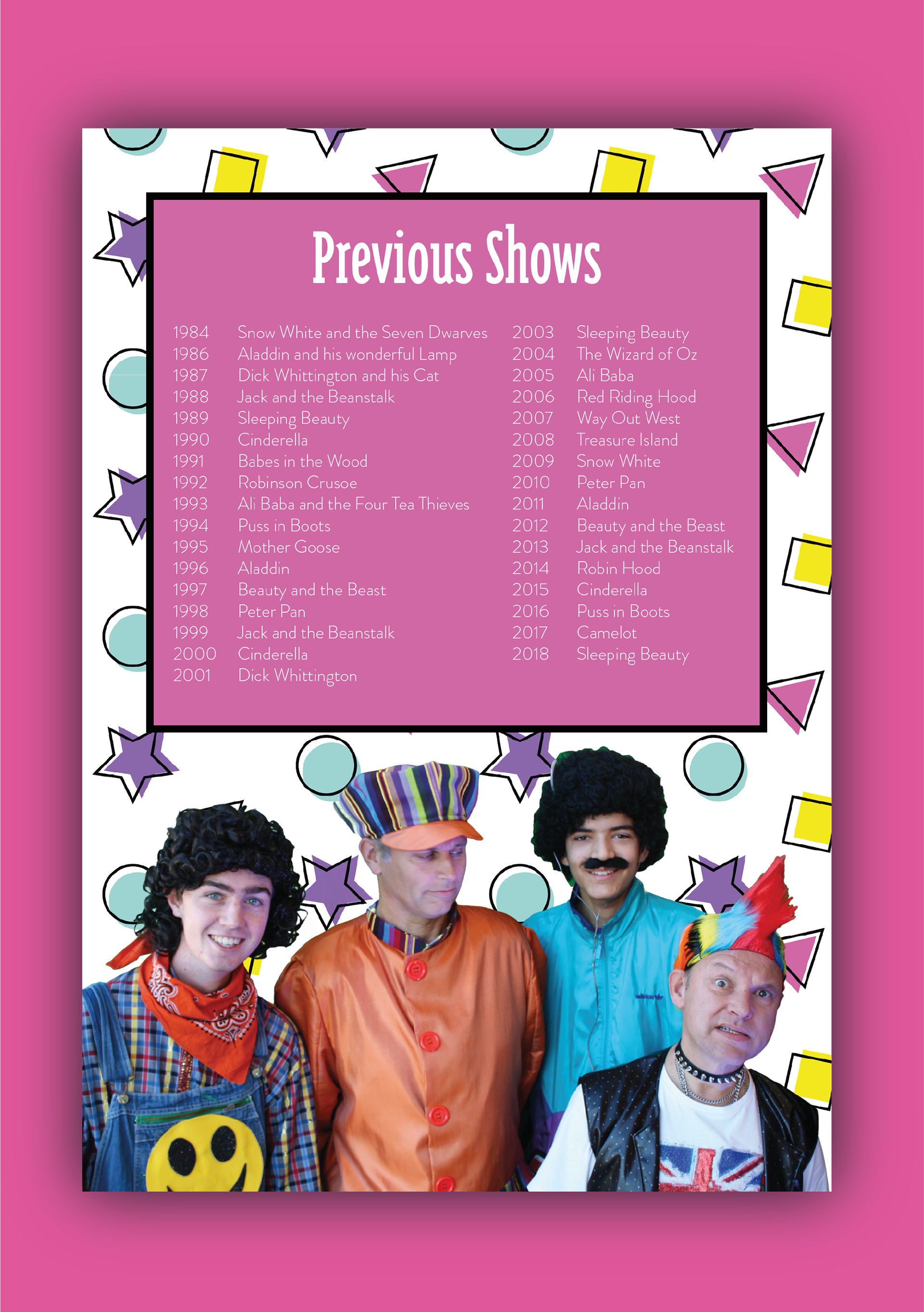 Sleeping Beauty Pantomime program - Secret Panto Society (2018)