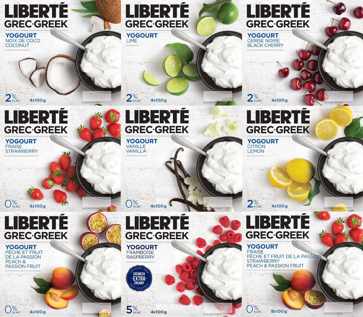 Jimmy Berthelet Liberté Greek Yogourt / Packaging