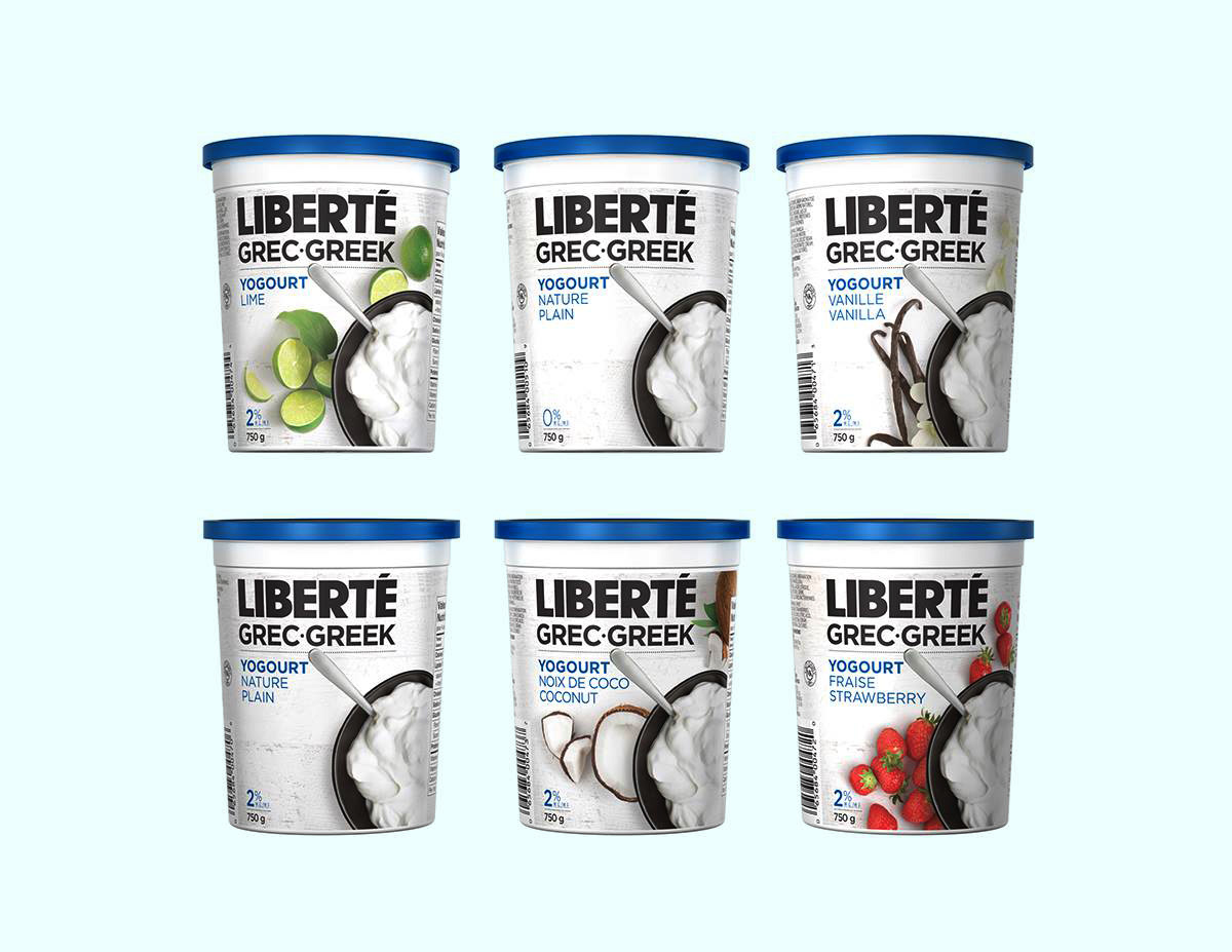 Jimmy Berthelet Liberté Greek Yogourt / Packaging
