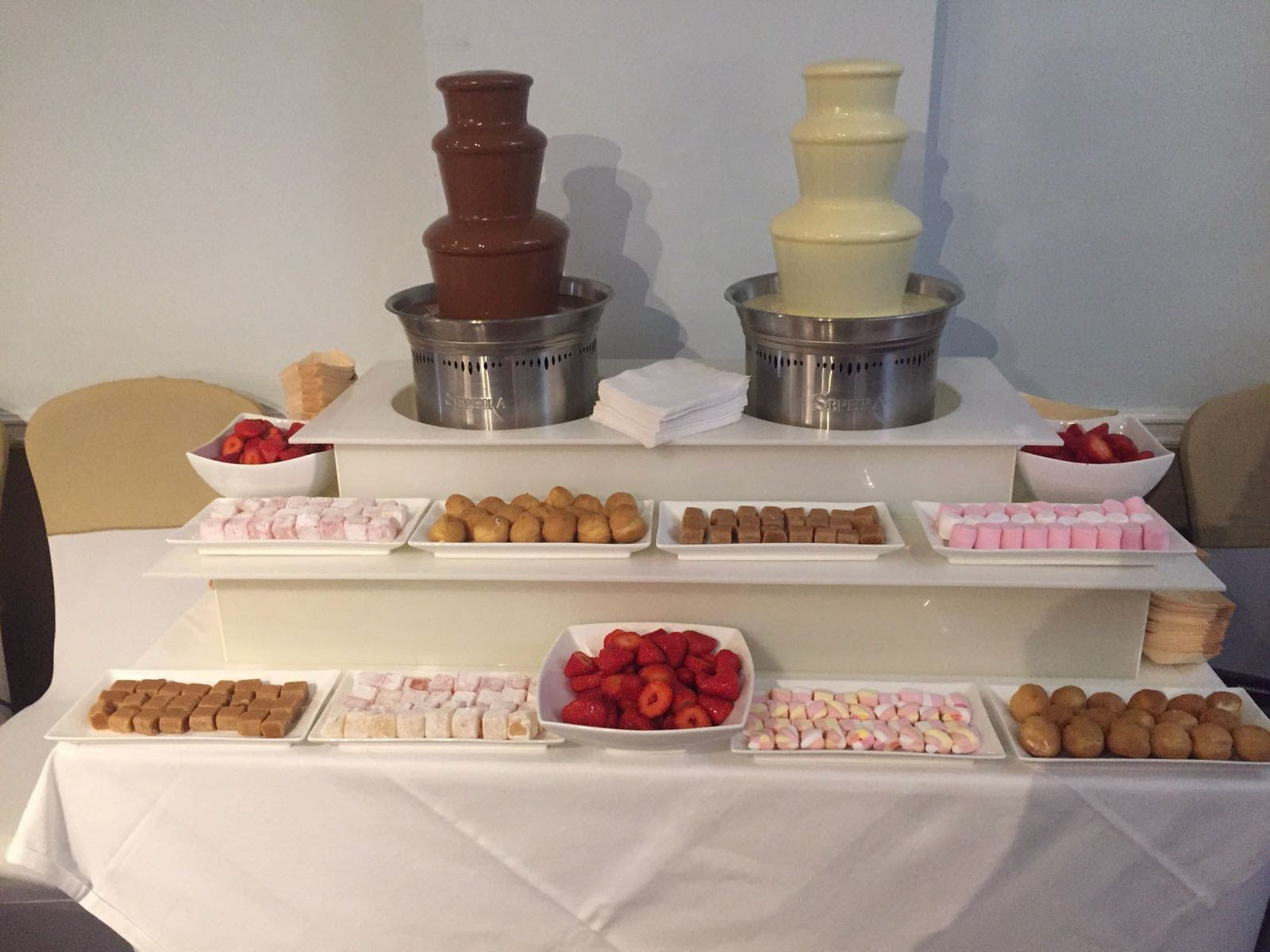 Twin Small Chocolate Fountains