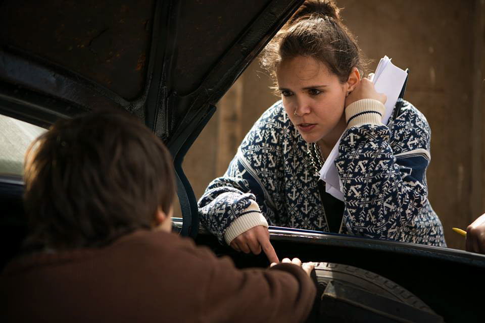 Directing the main actor Tiago Dias in the short film "OOBE"