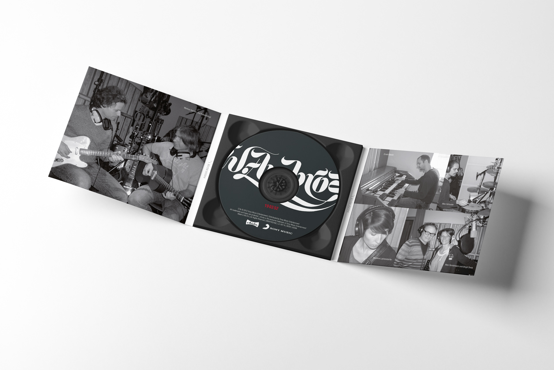 6-seitiges Digipack (Innenansicht mit Tonträger)