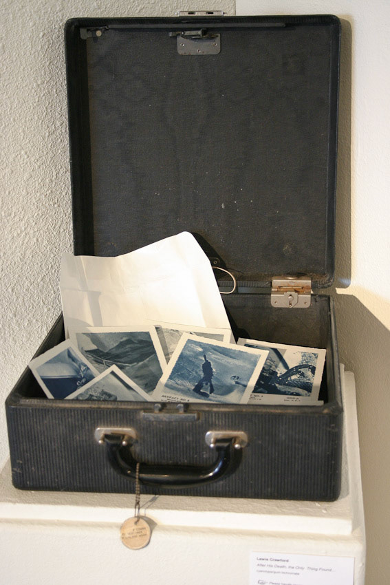 Exhibition View No. 1; Found case with envelope containing the images; © 2005