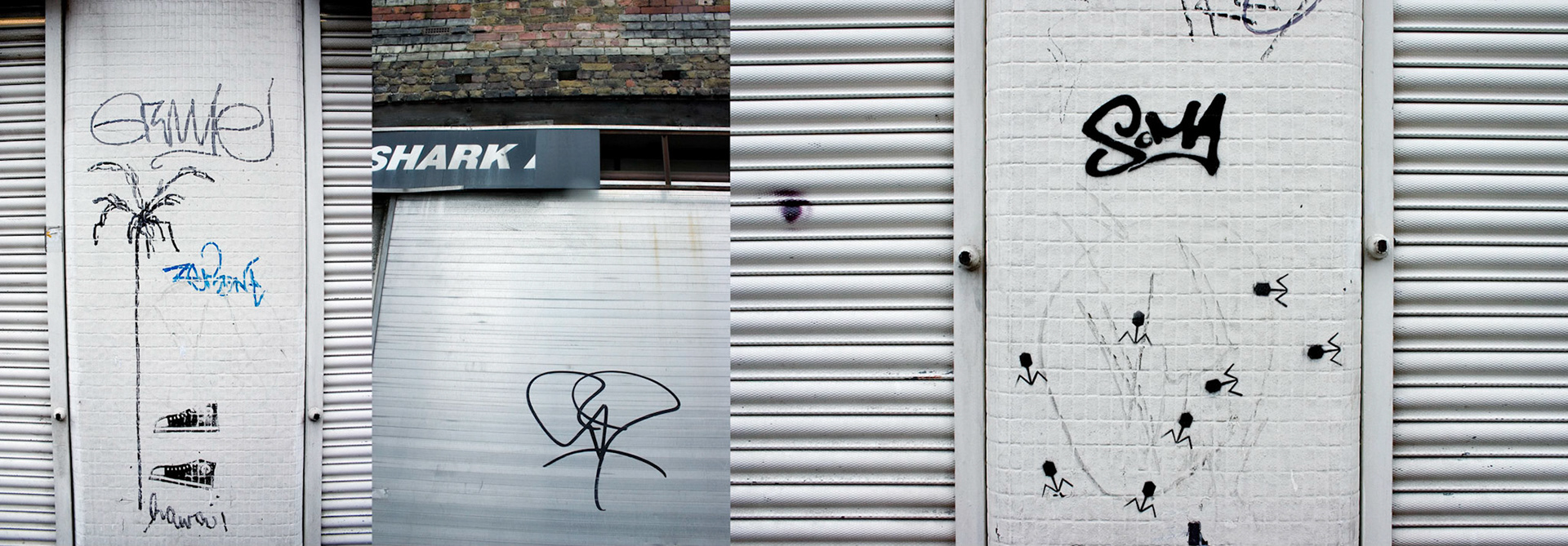 Roll-up Doors; Pigment print, 6.3 x 18 inches; © 2005