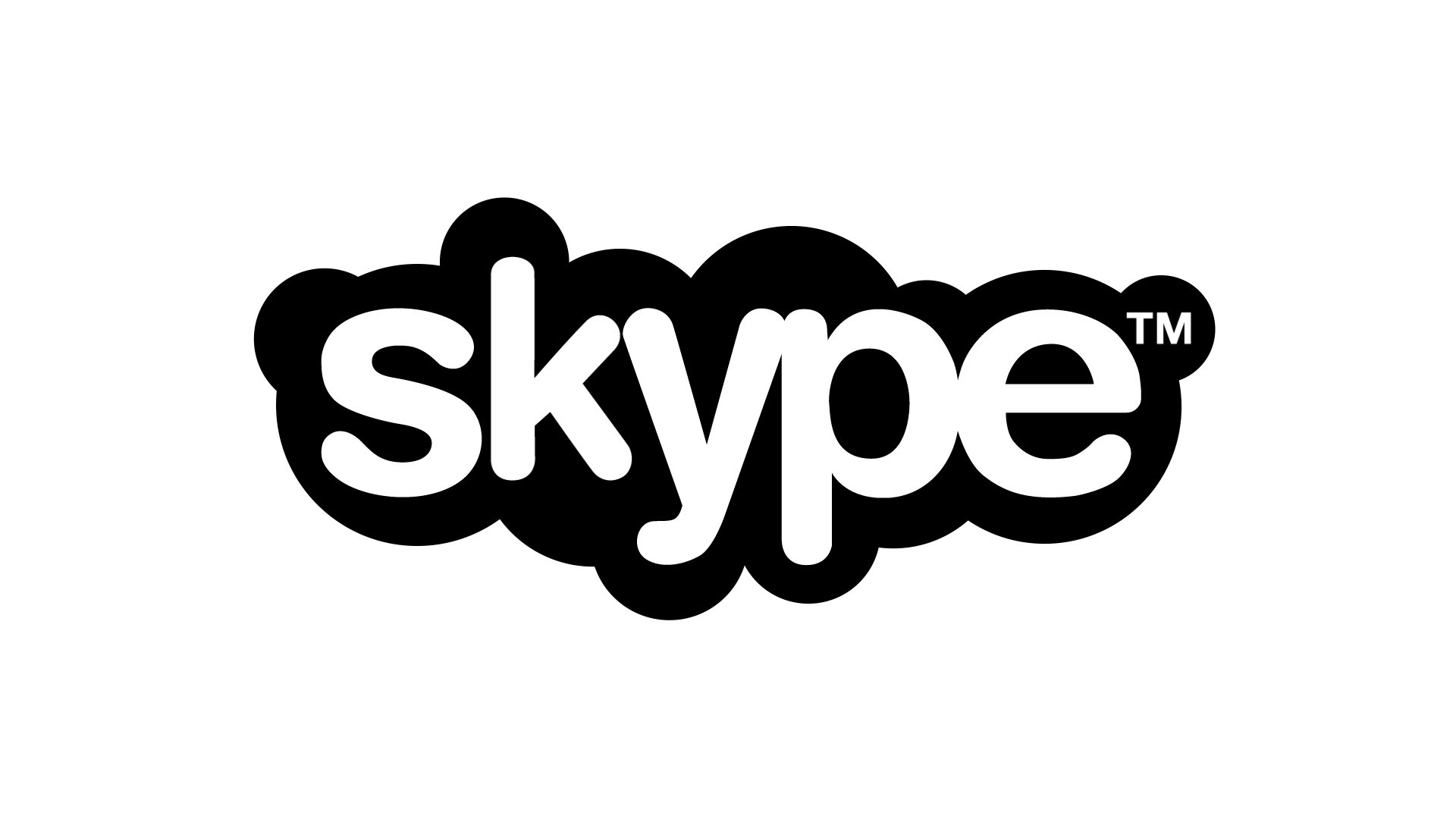 Лого скайпа на черном фоне