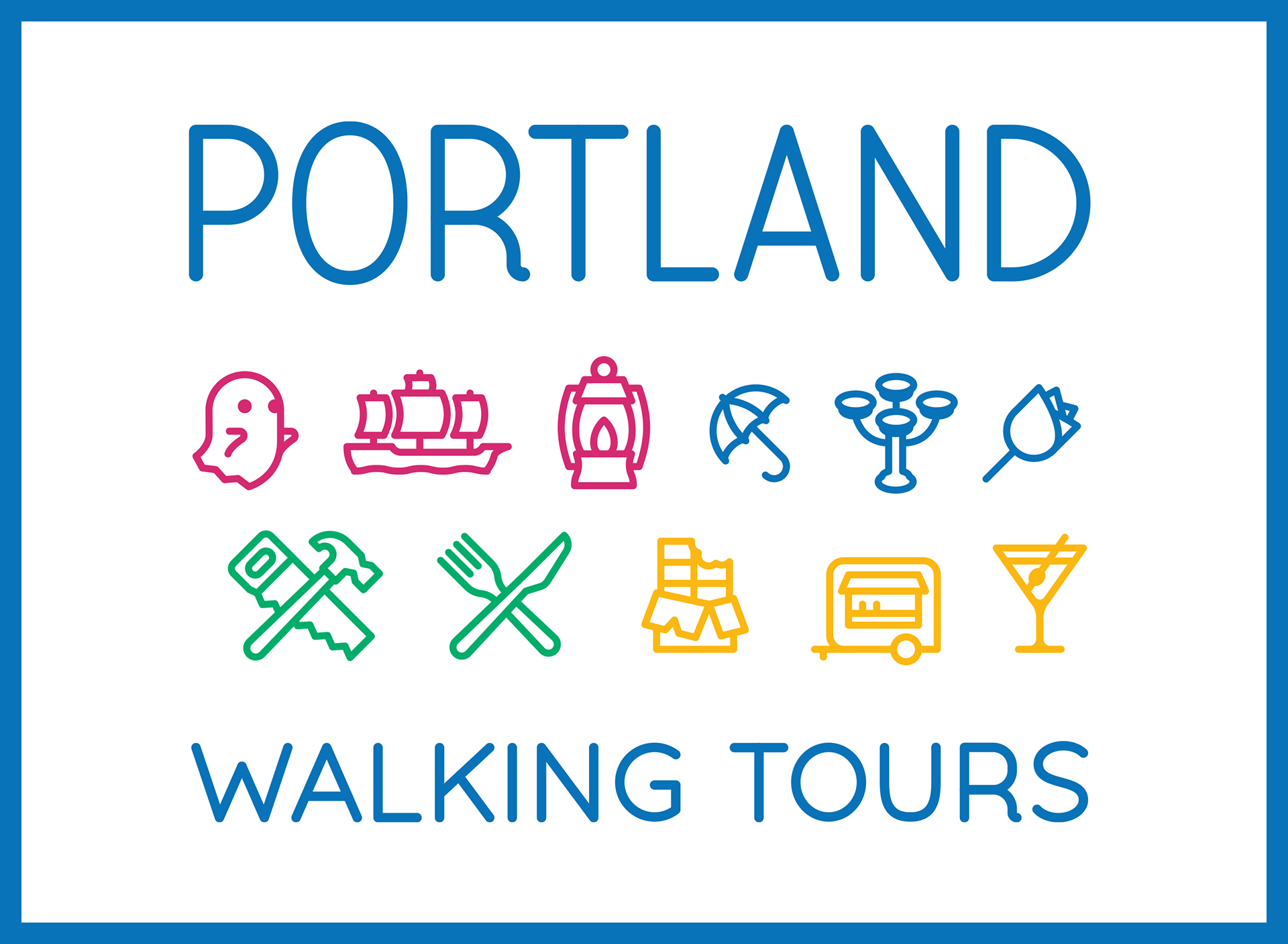 Icon designs for each of PWT’s available tours