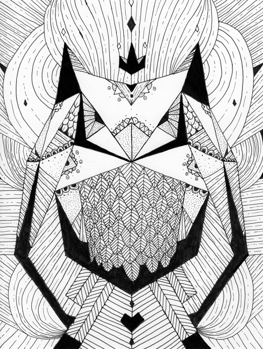 Cédric Delahaye Illustrateur Blackn White Owl