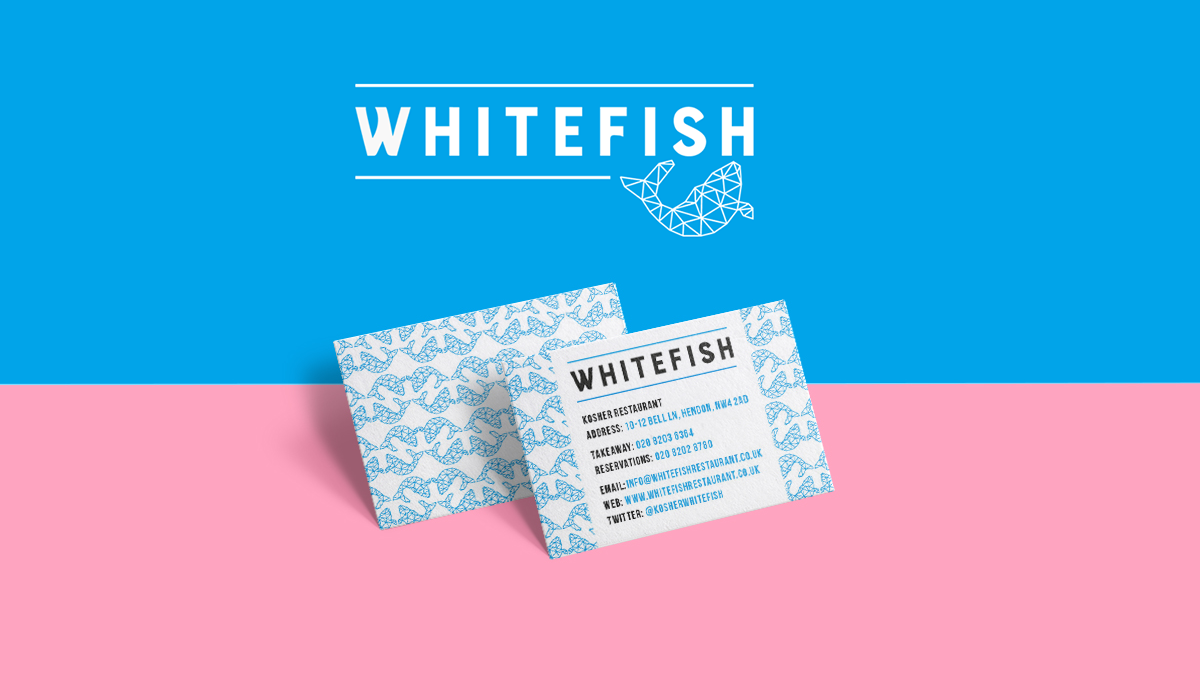 whitefish restaurant new logo and business cards design