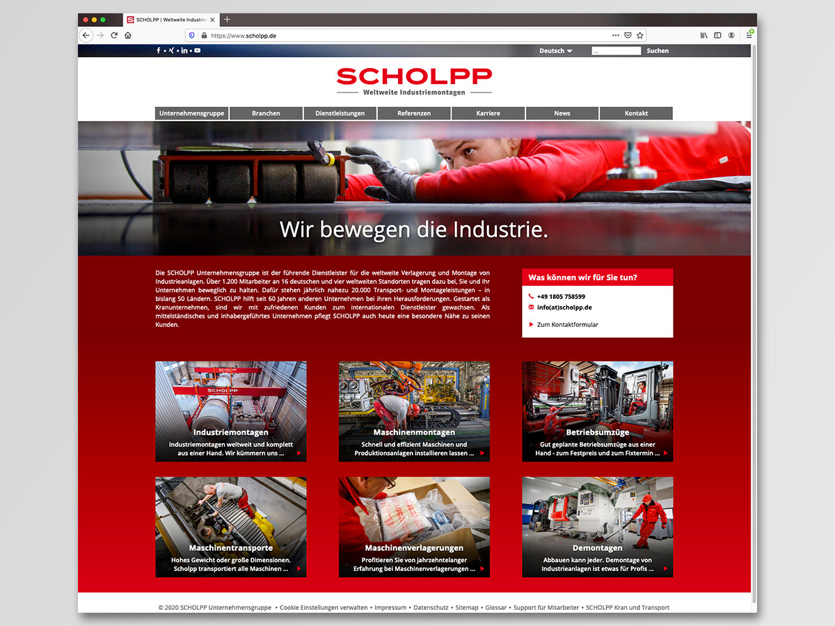 Homepage SCHOLPP Unternehmensgruppe