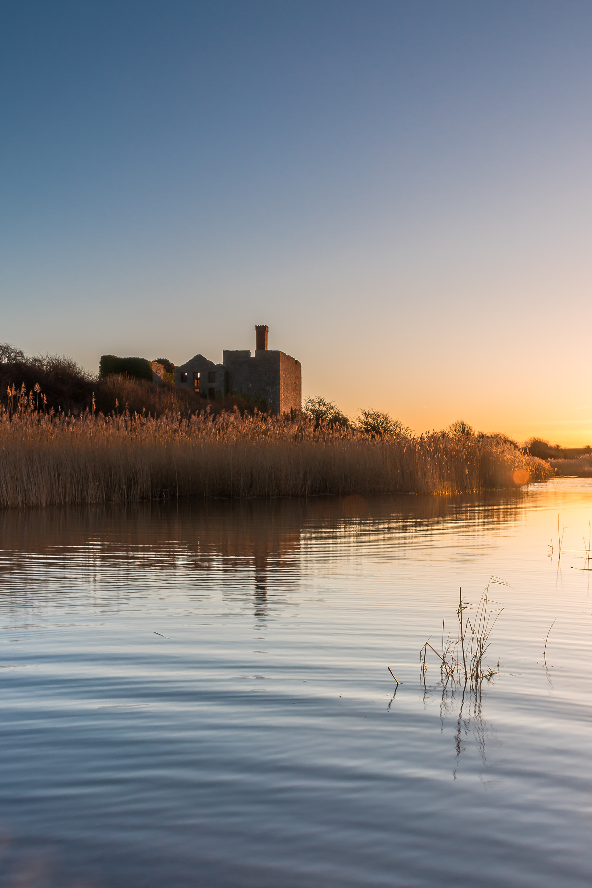Aberthaw Limekiln Sunrise Portrait