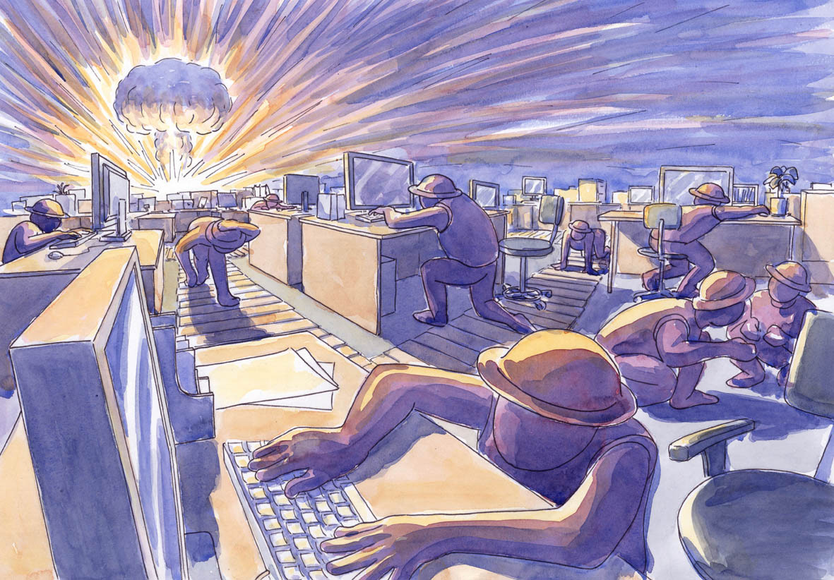 Pencil & watercolour