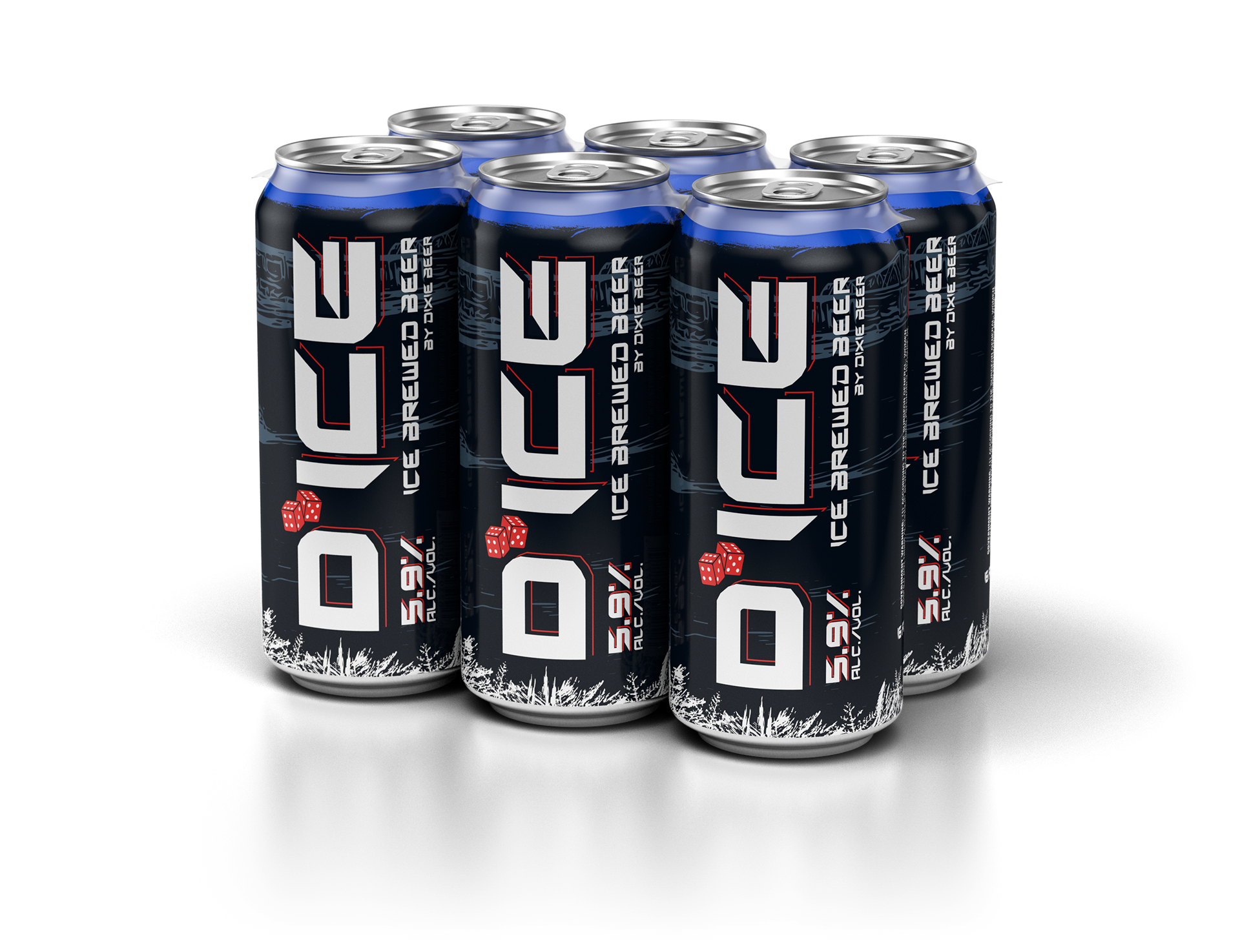 D'ice 16oz. 6pk Can Design