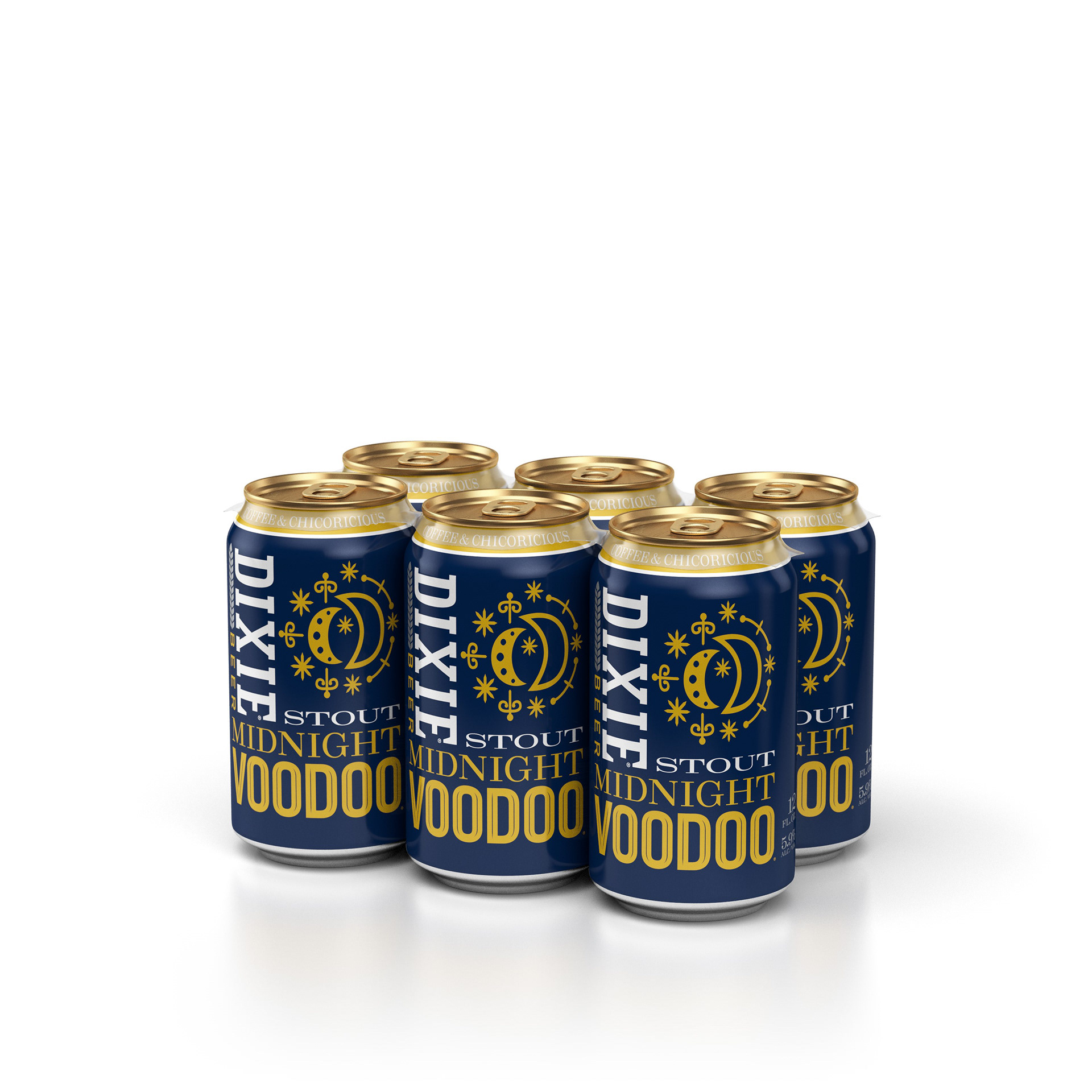 Midnight Voodoo Coffee Stout 12 oz. 6pk Can Design