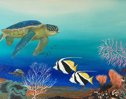 Together in Art - A Community, Expression and Party - Sea Life Paintings