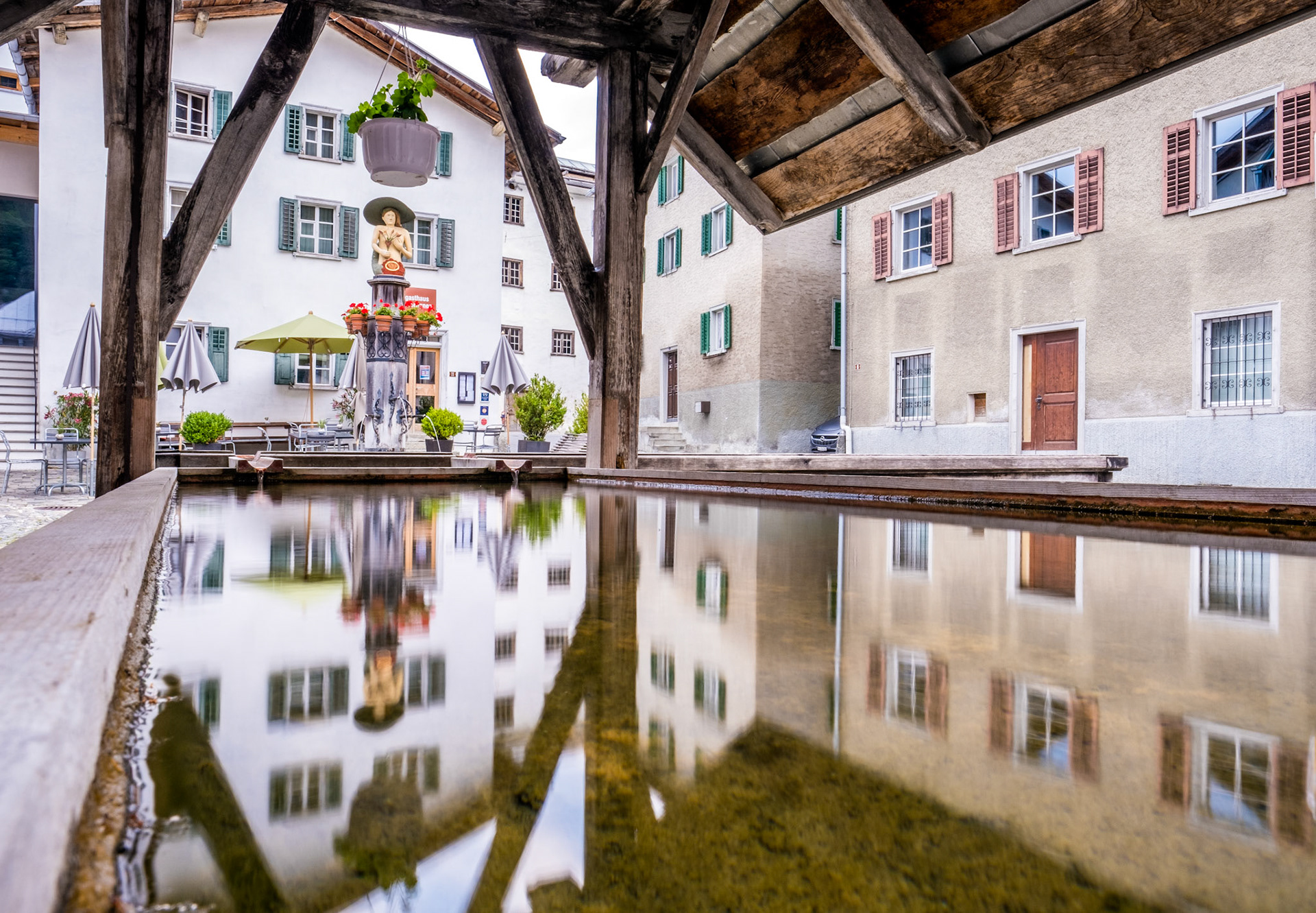 Valendas wooden fountain