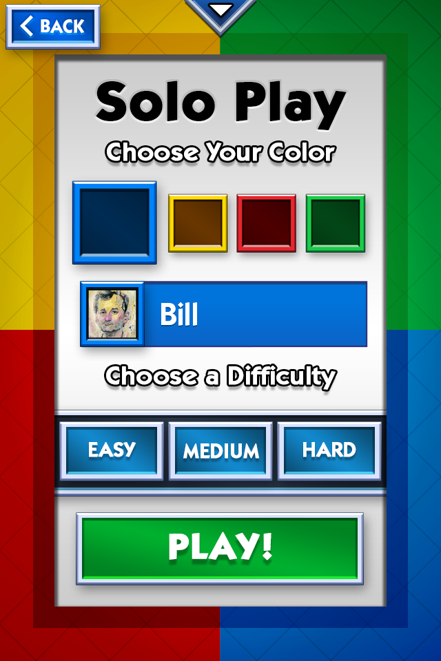 Solo Play screen.